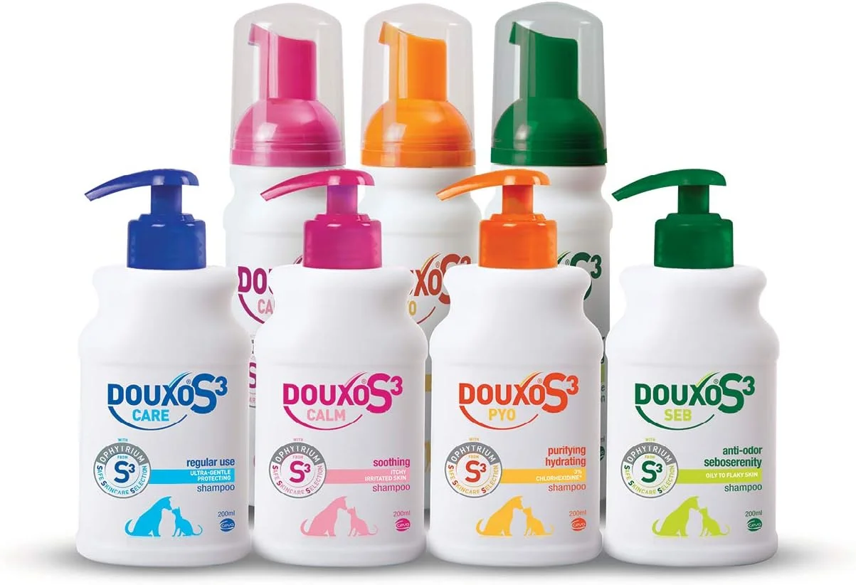 موس ضد باکتری و ضد قارچ سگ DOUXO S3 PYO - توصیه شده توسط دامپزشکان و از نظر بالینی ثابت شده - رایحه ضد حساسیت - بدون نیاز به حمام - انتخاب ایمن مراقبت از پوست - 150 میلی لیتر