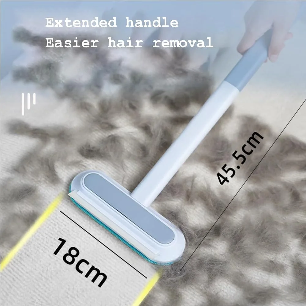 مو جمع کن موی حیوانات خانگی چندبار مصرف برای فرش، مبلمان و خودرو - برس غلتکی پرزگیر سازگار با محیط زیست برای موی سگ و گربه، ابزار تمیز کننده چند منظوره با دسته ارگونومیک