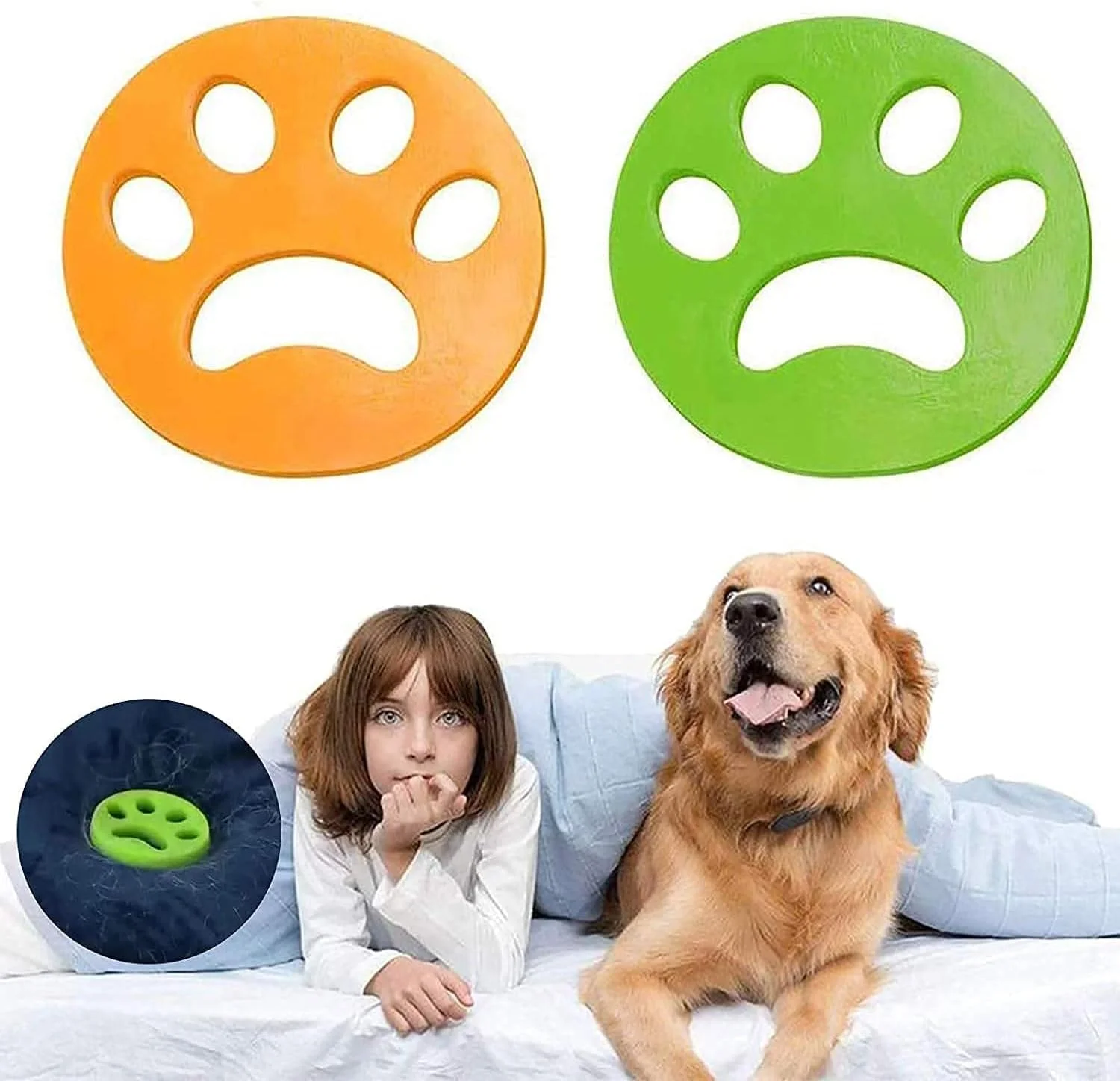 Pet Hair Remover Washing Machine, Washing Machine Hair Catcher, Pet Hair Remover for Laundry, Pet Hair Catcher for All Pets, Laundry and Clothes Bedding, Reusable Eco-Friendly, Remove Dust (2PCS)