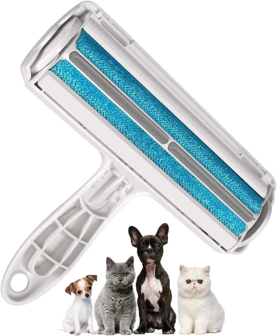 غلتک جمع کننده موی حیوانات خانگی، برس موبر قابل استفاده مجدد برای سگ و گربه، تمیز کردن آسان موی حیوانات خانگی از فرش، مبلمان، قالیچه، لباس، رختخواب و مبل