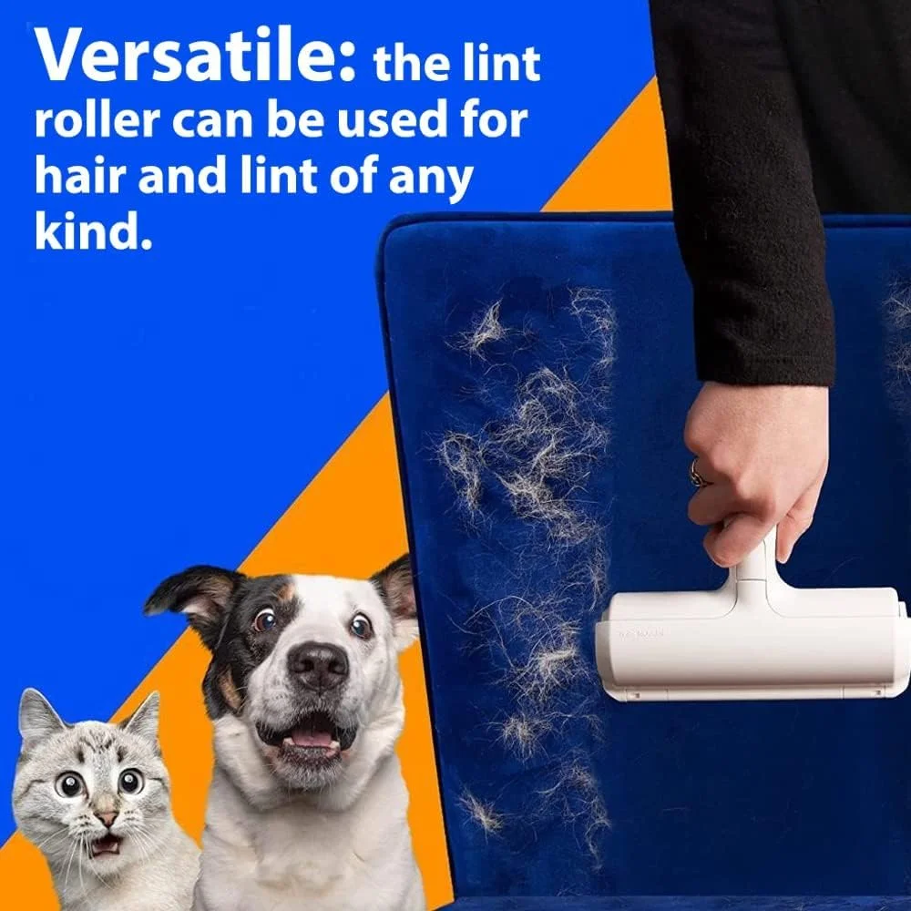 غلتک جمع کننده موی حیوانات خانگی، جاروبرقی موی حیوانات خانگی، برس موی حیوانات خانگی قابل استفاده مجدد برای مبلمان، مبل، فرش، صندلی ماشین و رختخواب - سازگار با محیط زیست، ابزار قابل حمل حذف موی حیوانات