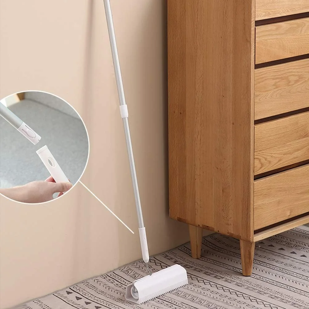 غلتک پرزگیر، دستگاه موی چسبنده جمع شونده برای کف، غلتک اپیلاسیون لباس طبل موی چسبنده قابل پاره شدن خانگی، برای از بین بردن موی حیوانات خانگی و گرد و غبار تمیز کننده خانگی، غلتک کاغذ چسبنده 24 سانتی متری، 2