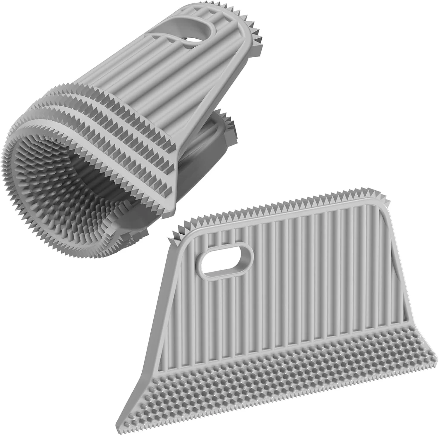 ابزار پاک کننده موی حیوانات خانگی، برس لاستیکی نرم برای فرش، ماشین، مبل و تمیز کردن مبلمان، اسکاج پاک کننده موی حیوانات خانگی قابل استفاده مجدد (2 عدد)