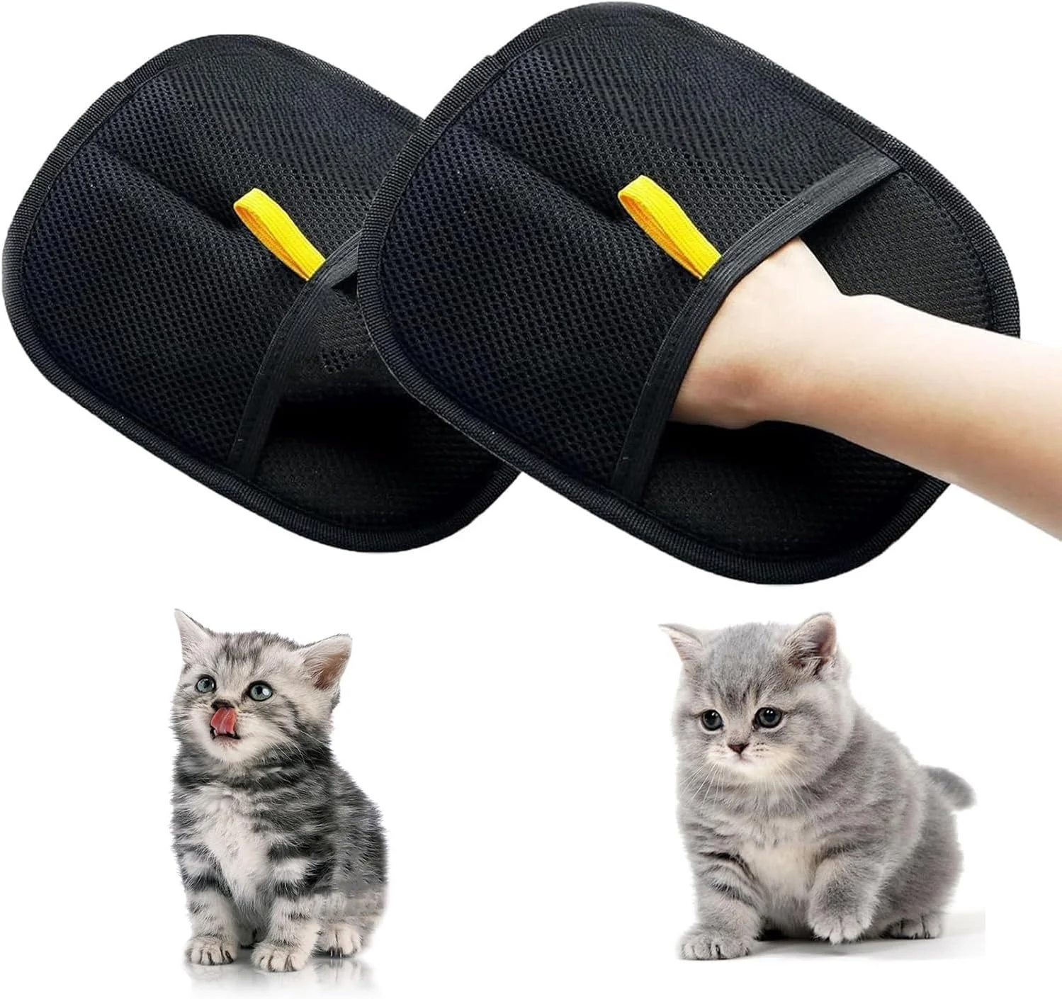 ابزار حذف موی حیوانات خانگی 2 عددی، دستکش های موبر حیوانات خانگی قابل استفاده مجدد، دستکش های نظافت حیوانات خانگی، حذف مو برای شستشو، ریزش مو و نظافت سگ و گربه