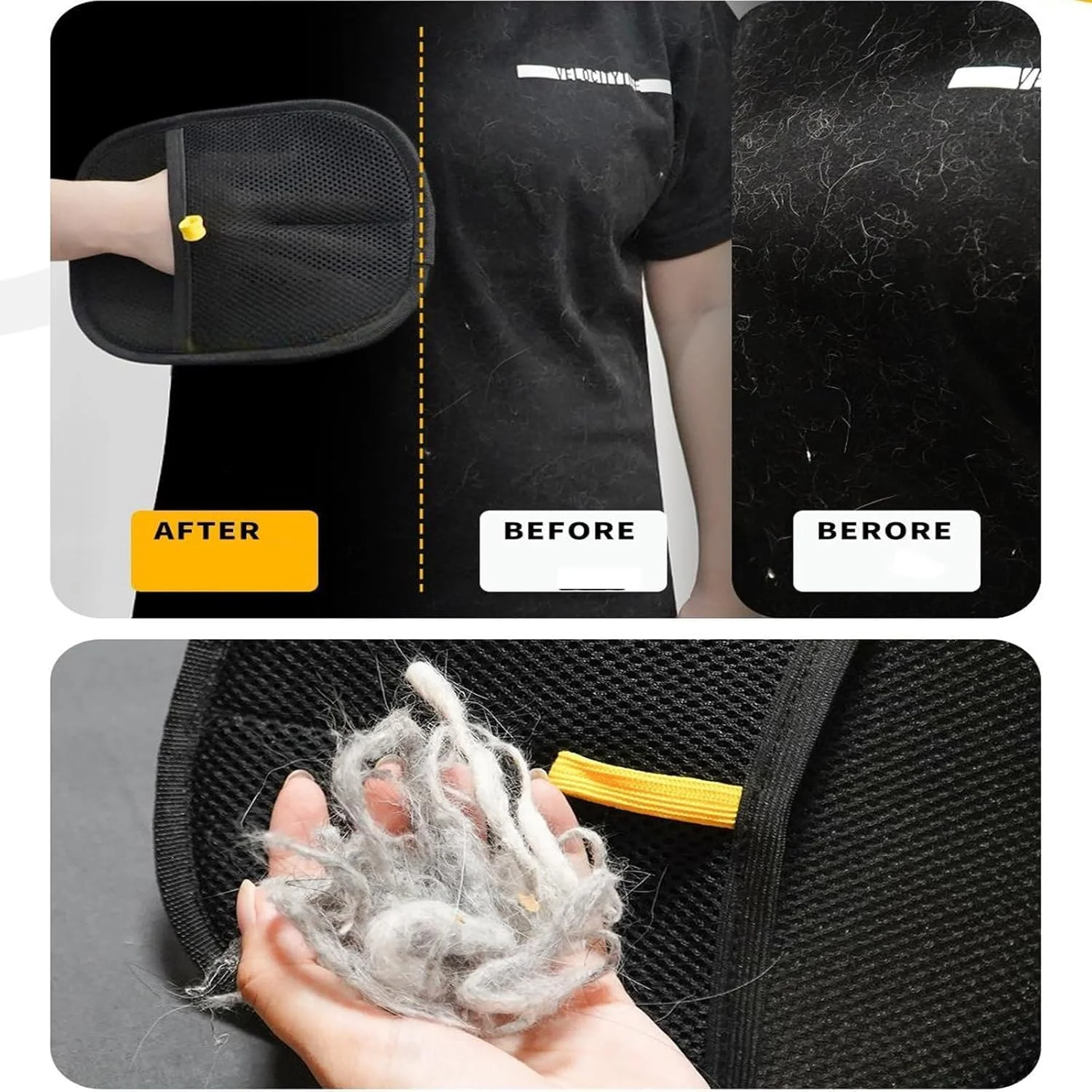 ابزار حذف موی حیوانات خانگی 2 عددی، دستکش های موبر حیوانات خانگی قابل استفاده مجدد، دستکش های نظافت حیوانات خانگی، حذف مو برای شستشو، ریزش مو و نظافت سگ و گربه