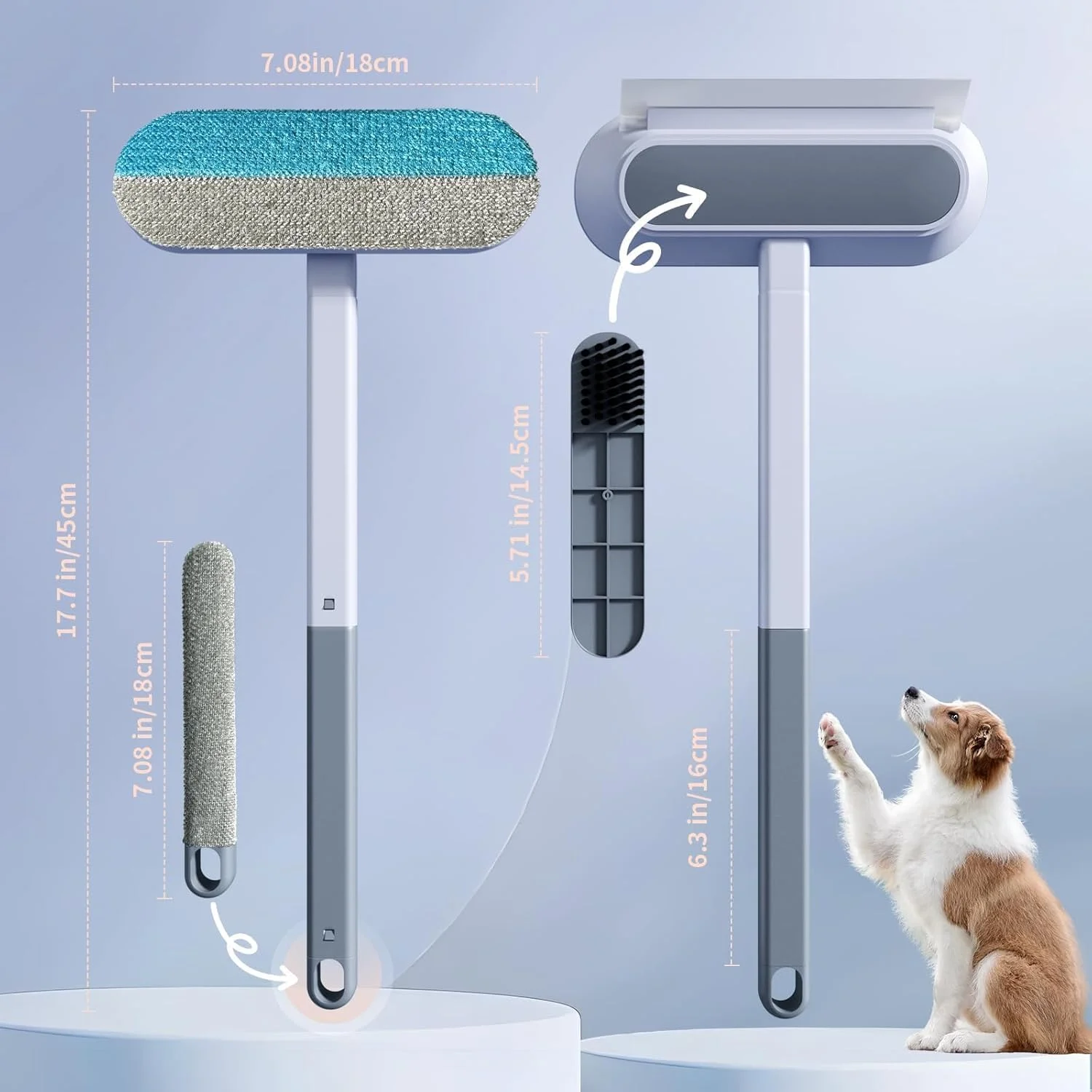 برس موی حیوانات خانگی 3 در 1، برس فرش، برس پرز، موی حیوانات خانگی، جذب موی حیوانات خانگی، ابزار تمیز کننده چند منظوره قابل استفاده مجدد برای ملحفه، فرش، لباس