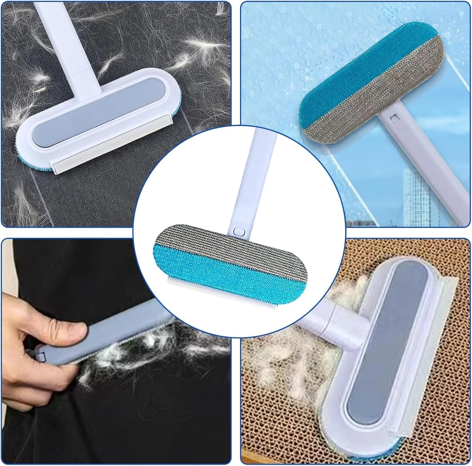 برس موی حیوانات خانگی 3 در 1، برس فرش، برس پرز، موی حیوانات خانگی، جذب موی حیوانات خانگی، ابزار تمیز کننده چند منظوره قابل استفاده مجدد برای ملحفه، فرش، لباس