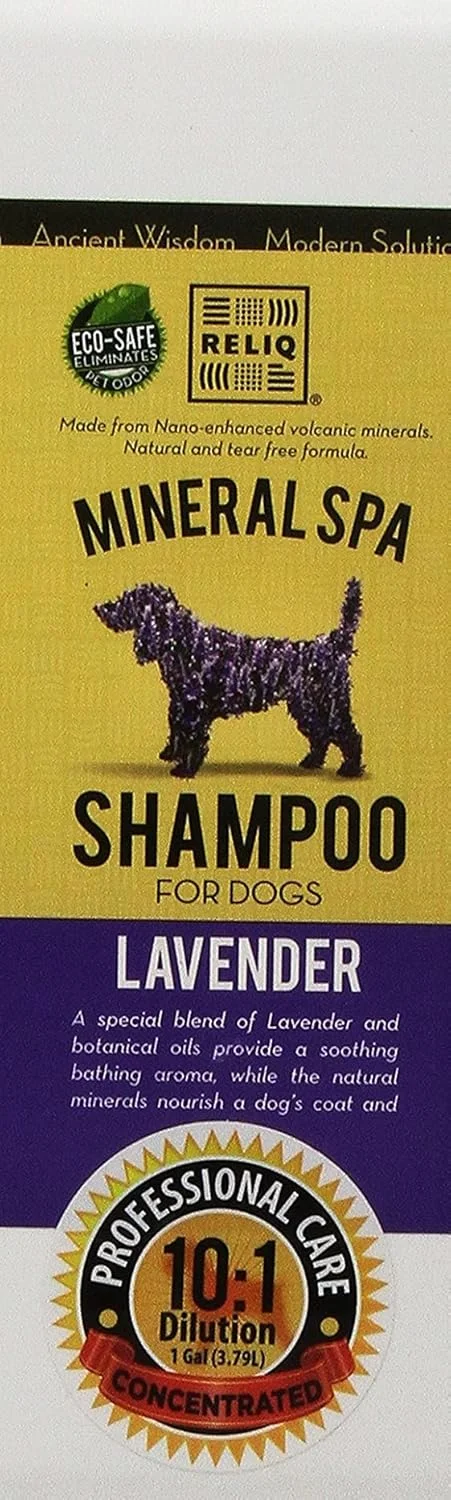 شامپو سگ RELIQ Mineral SPA، حجم 1 گالن، اسطوخودوس