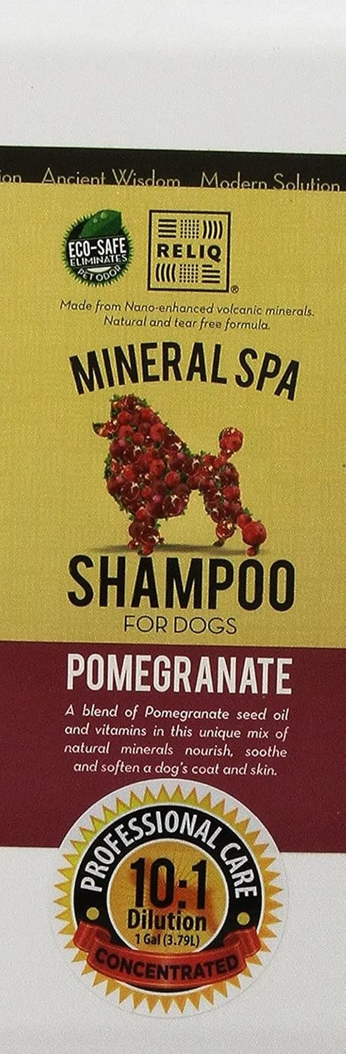 شامپو سگ RELIQ Mineral SPA، یک گالن، انار