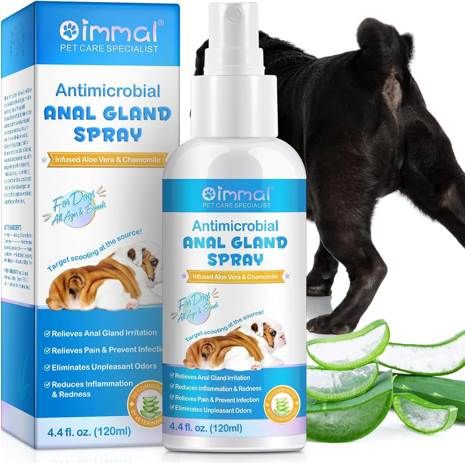 اسپری غدد مقعدی سگ 120 میلی لیتر، تسکین سریع و ایمن سوزش غدد و التیام خارش، از بین برنده بوی بد، تسکین درد و خارش، بی خطر برای همه حیوانات، خوشبو کننده و پاک کننده حرفه ای حیوانات خانگی.