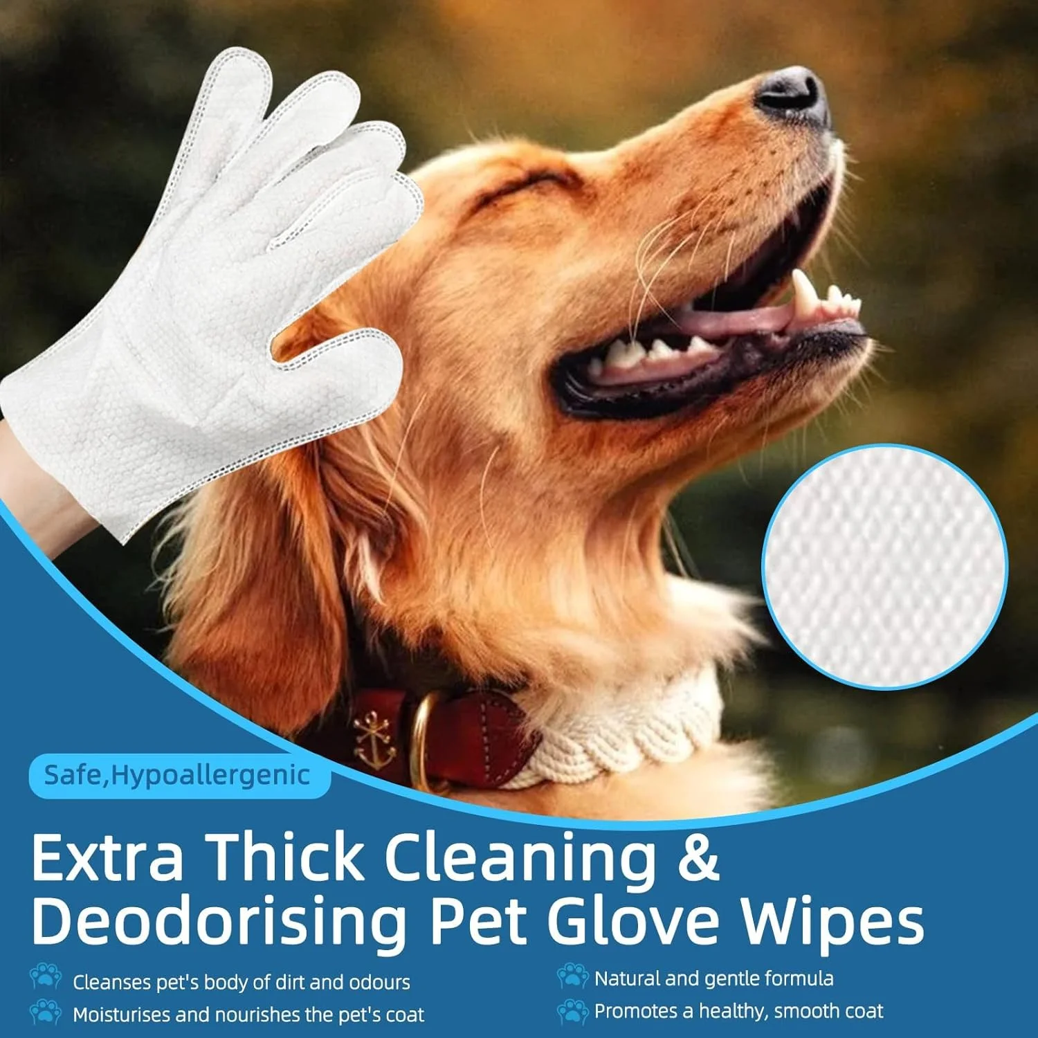 دستکش دستمال مرطوب شستشوی حیوانات خانگی ریان برای سگ و گربه، تمیز کننده بدون آب و بدون بو، دستکش نظافت و خوشبو کننده، دستمال حمام ضخیم، تسکین دهنده و مغذی برای مراقبت و مسافرت (6 عدد) دستکش دستمال مرطوب شستشوی حیوانات خانگی ریان برای سگ و گربه، تمیز کننده بدون آب و بدون بو، دستکش نظافت و خوشبو کننده، دستمال حمام ضخیم، تسکین دهنده و مغذی برای مراقبت و مسافرت (6 عدد)