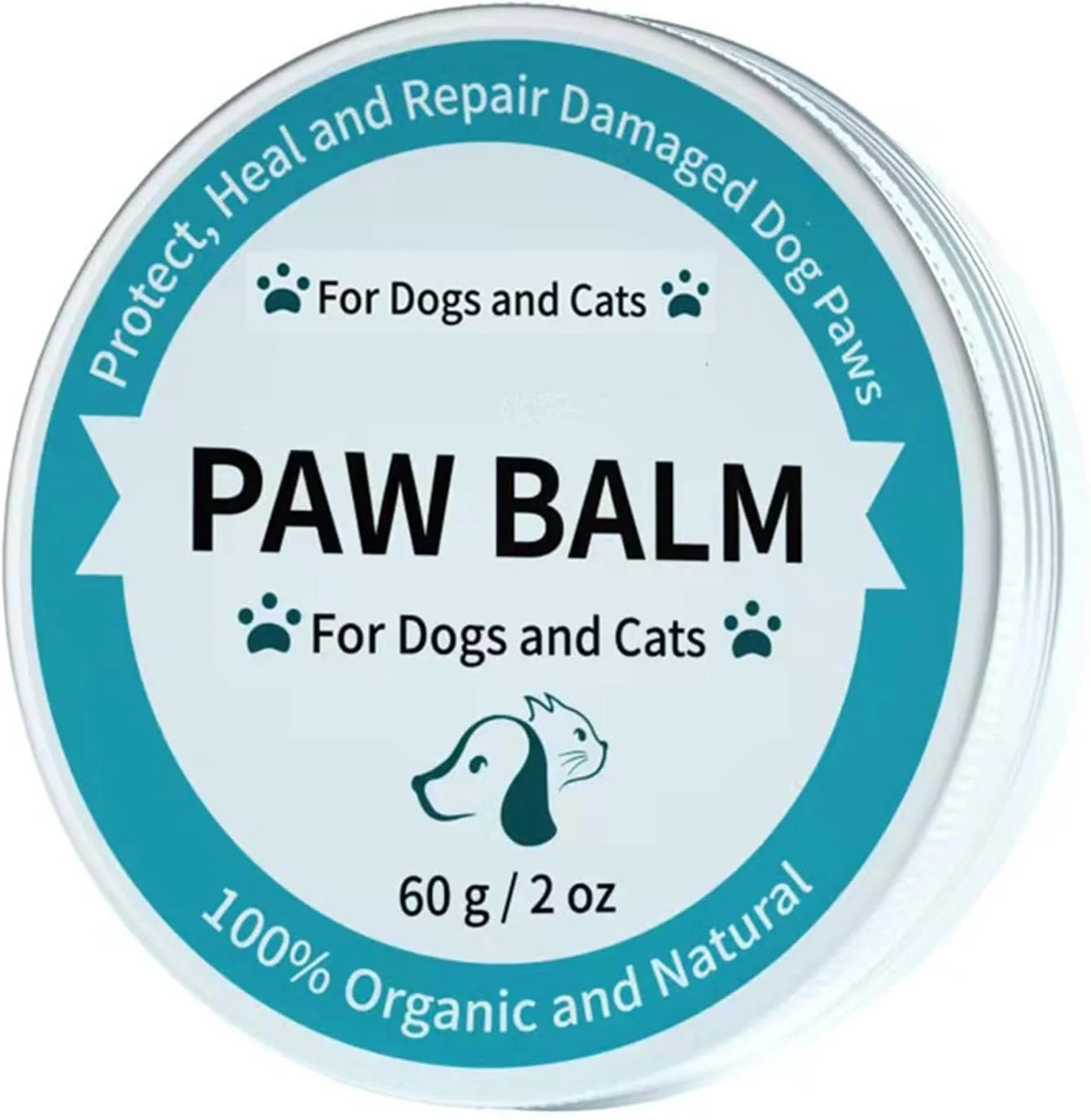 بالم پنجه سگ، محافظ بالم پنجه حیوانات خانگی در برابر گرما، کرم کره ای تمام فصل، التیام بخش، ترمیم کننده و مرطوب کننده موم برای بینی های خشک و پنجه های زبر و ترک خورده 2 اونس