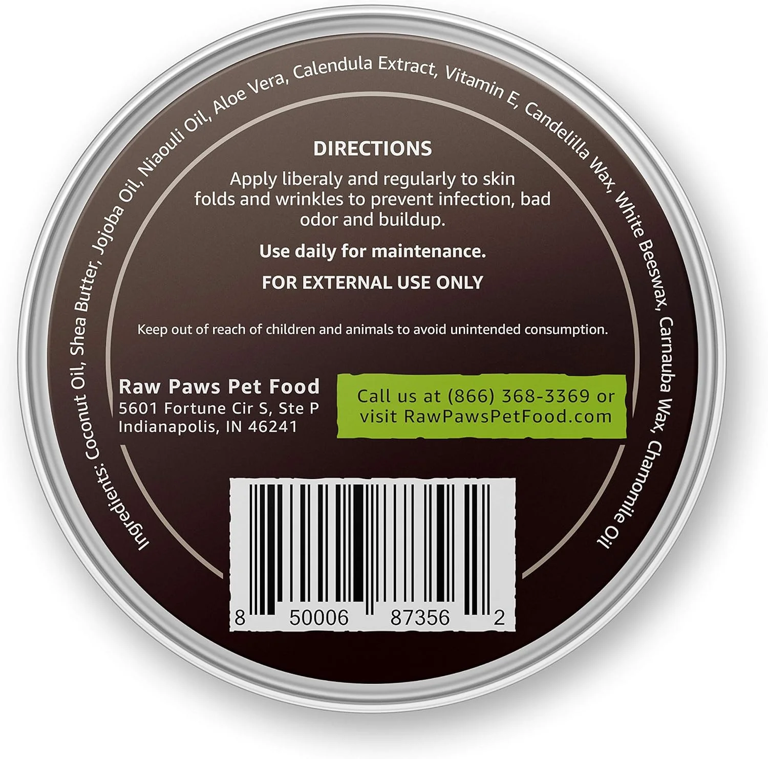 بالم چروک و پوست سگ Raw Paws، 4 اونس - بالم طبیعی چروک برای سگ ها، خمیر چروک برای بولداگ ها - کرم چروک صورت سگ، مراقبت از چین های پوستی برای سگ ها - پاک کننده جیب دم سگ، پماد التیام بخش سگ