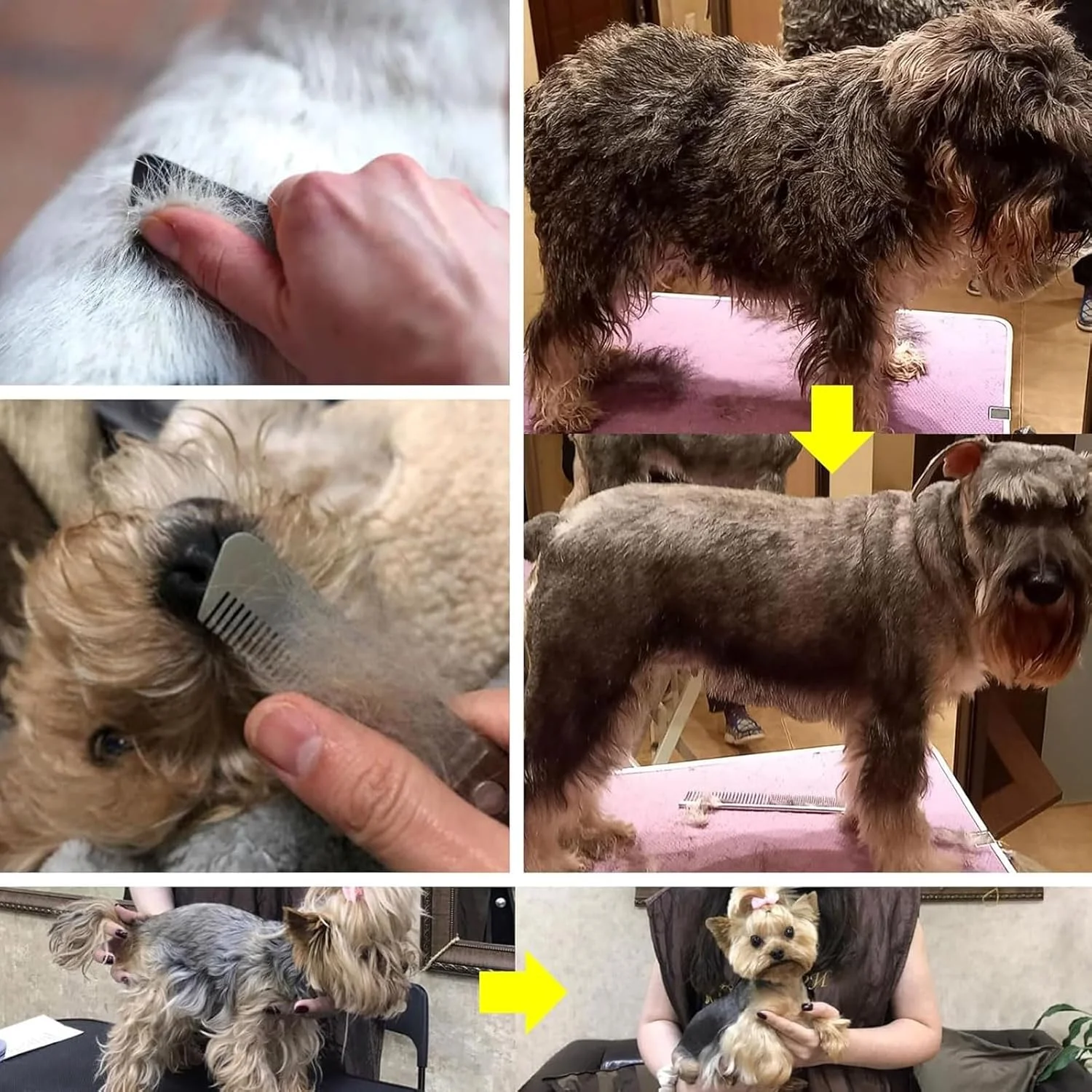 چاقوی استریپینگ حرفه ای سگ، ابزار چاقوهای استریپینگ برای سگ ها، چاقوی استریپینگ دستی برای تریر مرزی، ابزار نظافت حیوانات خانگی، دسته چوبی ارگونومیک (مناسب دست راست)