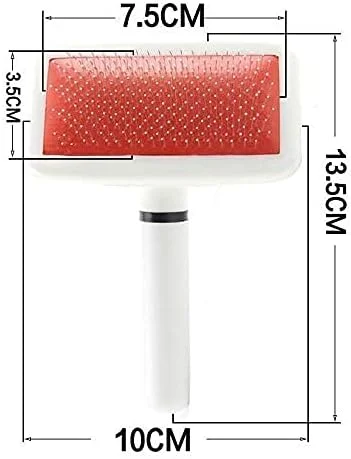 برس موی محبوب گربه و سگ، ابزار نظافت شانه برس سوزنی حیوانات خانگی سگ قرمز سبز کارخانه باز کردن گره حالت دهی سالم، 2 عدد