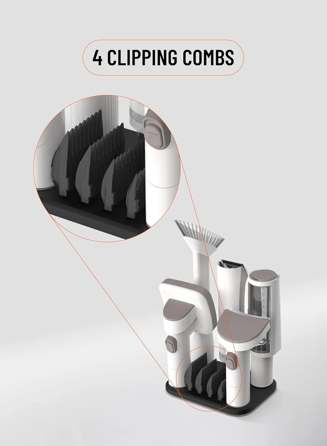 کیت پیرایش حیوانات خانگی Porodo، ماشین اصلاح و جاروبرقی، باتری 2000mAh، مخزن مو و گرد و غبار 3.2 لیتری، مکش قدرتمند 13500Pa، صدای کم، کیت آرایشگری چند منظوره برای گربه ها و سگ ها