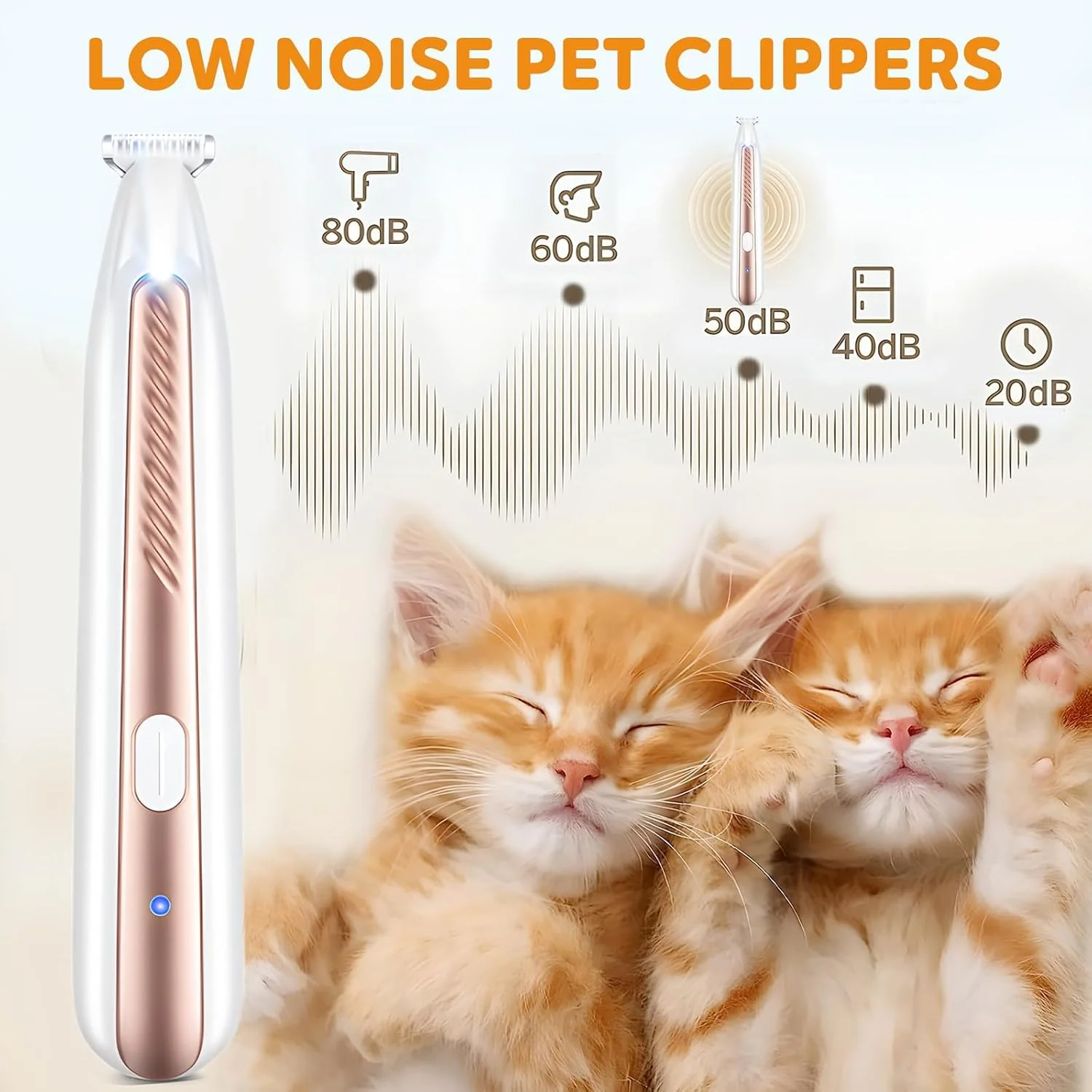 ماشین اصلاح موی حیوانات خانگی PINKE، ماشین اصلاح پنجه سگ، ماشین اصلاح برقی سگ، ابزار حذف مو ماشین اصلاح قابل شارژ با نور LED برای اصلاح مو، گوش، کفل، صورت، چشم