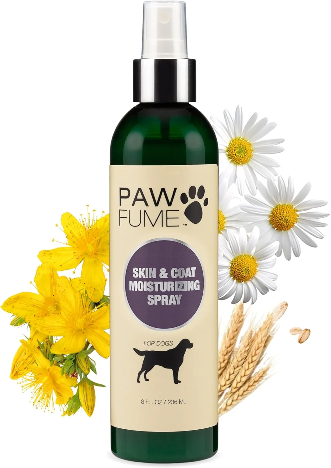 اسپری مرطوب کننده پوست و مو سگ Paw Fume برای پوست خشک - اسپری نرم کننده سگ برای پوست سگ - اسپری نرم کننده سگ برای پوست خشک و رفع خارش سگ - نرم کننده برای خارش سگ