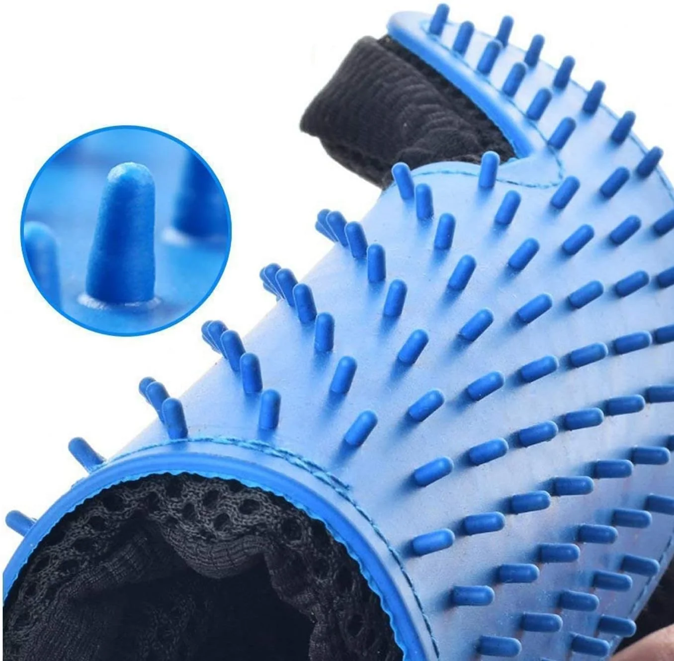 دستکش نظافت حیوانات خانگی OKBUYNOW با طراحی پنج انگشتی پیشرفته، دستکش حذف مو برای ماساژ سگ/گربه، مناسب برای موهای بلند و کوتاه و حمام