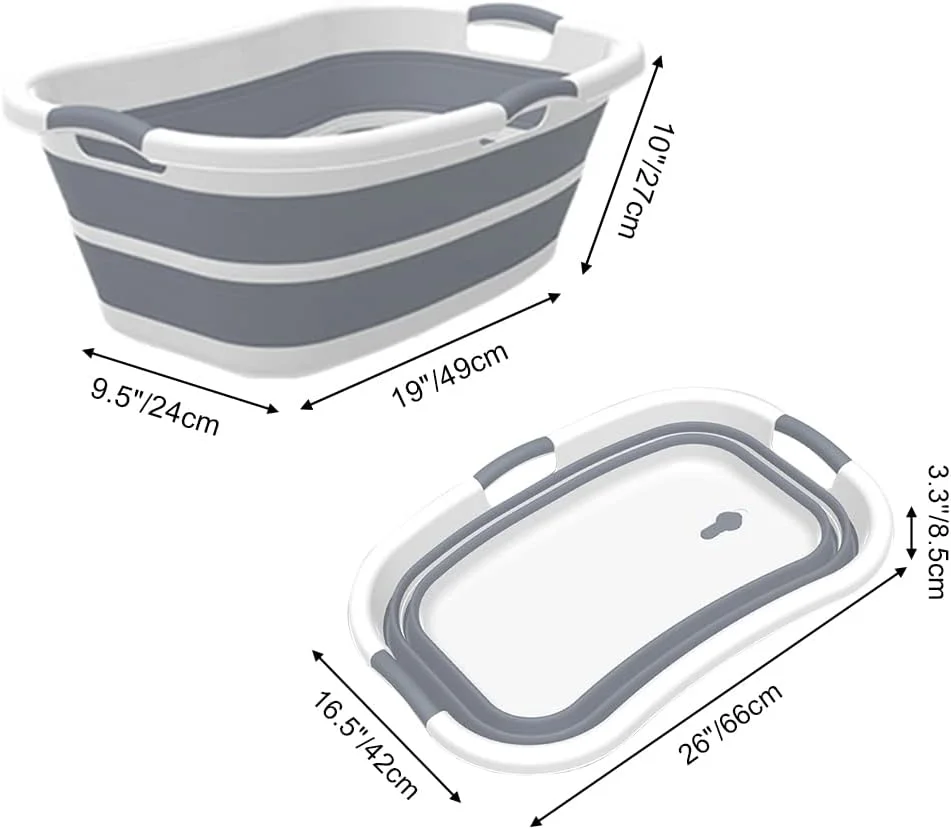 وان حمام تاشو چند منظوره حیوانات خانگی با سوراخ تخلیه، وان حمام سگ با 3 دسته، وان شستشوی تاشو قابل حمل برای داخل و خارج از منزل، وان حمام حیوانات خانگی کوچک برای توله سگ، سگ های کوچک، گربه ها و کودکان