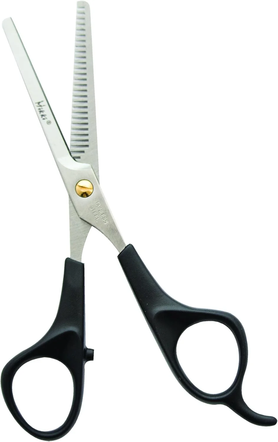 قیچی آرایشی سگ و گربه میکی، تک لبه نازک - قیچی حیوانات خانگی با تیغه دندانه دار برای پوشش های ضخیم، شفاف، 6376273