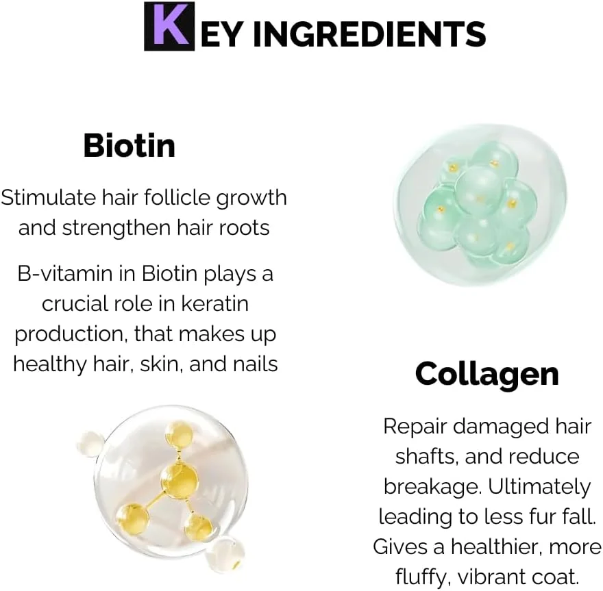 شامپو موی کراتین پلاس مخصوص حیوانات خانگی برای ترمیم و تقویت موهای آسیب دیده | شامپو طبیعی حیوانات خانگی ساخته شده با مواد گیاهی | بدون سولفات و پارابن، متعادل کننده PH برای حیوانات خانگی (900 میلی لیتر)