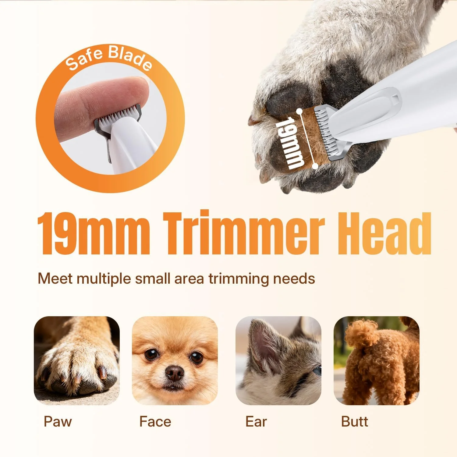 ست ناخن گیر و موزن پنجه حیوانات خانگی Mcbazel مدل 2 در 1 با چراغ LED، ست اصلاح بی صدا، ابزار ضد آب برای سگ/گربه، سوهان ناخن شارژی ست ناخن گیر و موزن پنجه حیوانات خانگی Mcbazel مدل 2 در 1 با چراغ LED، ست اصلاح بی صدا، ابزار ضد آب برای سگ/گربه، سوهان ناخن شارژی