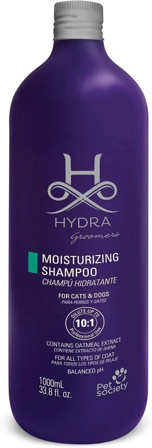شامپو مرطوب کننده حرفه ای سگ H HYDRA GROOMERS، حمام جو دوسر برای سگ ها و گربه ها، شستشوی حیوانات خانگی برای همه نژادها و انواع پوشش، تقویت کننده پوست و پوشش سالم