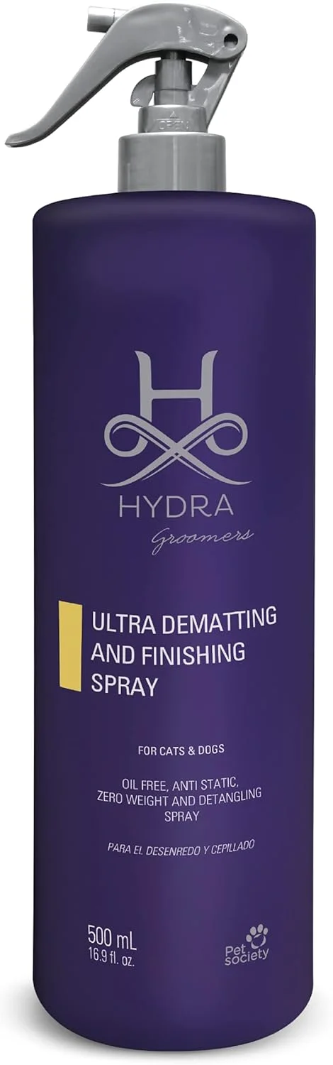 اسپری حرفه ای باز کننده گره و حالت دهنده موی سگ و گربه H HYDRA GROOMERS، مناسب برای حیوانات خانگی با موهای بلند