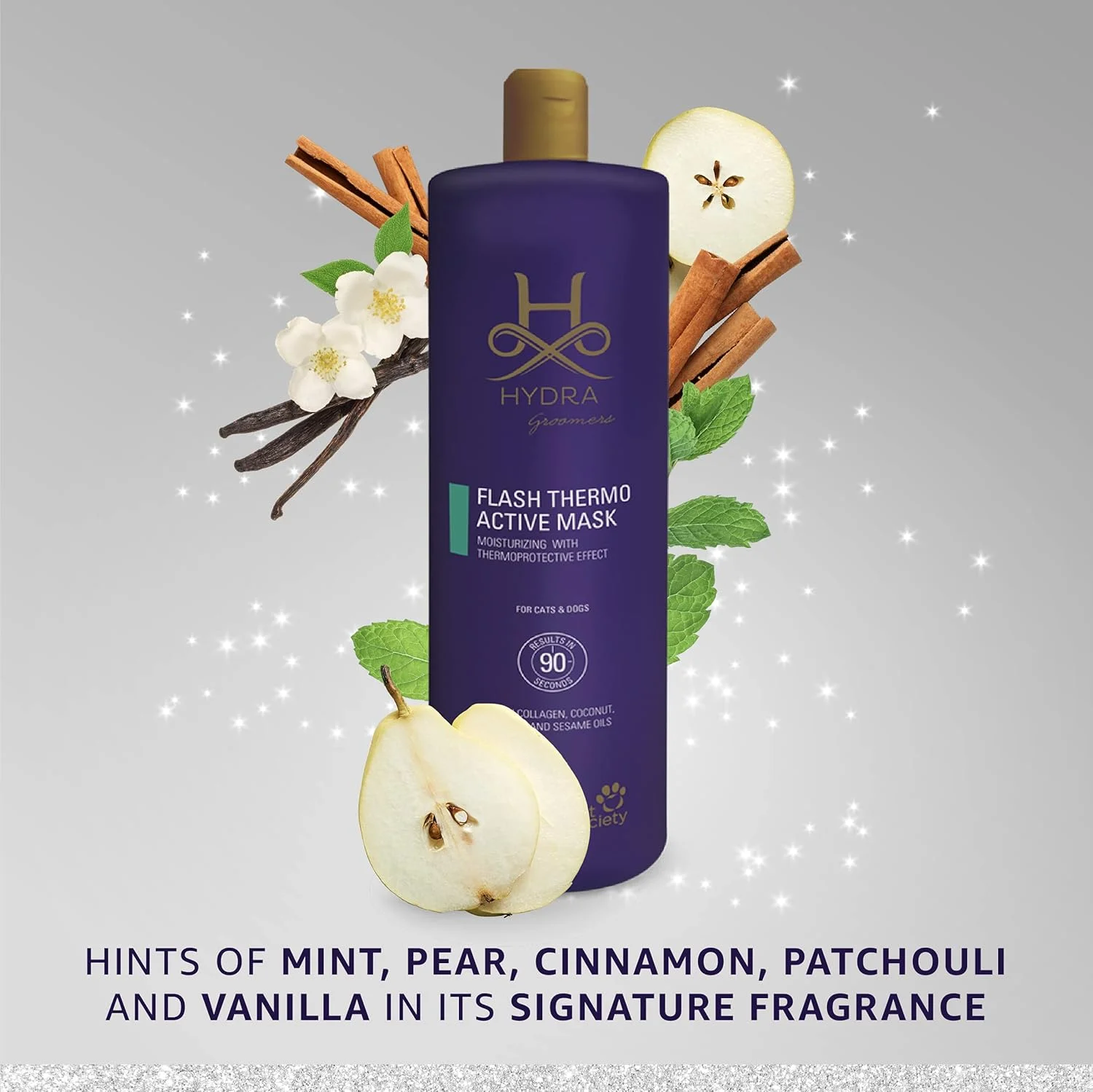 نرم کننده عمیق موی سگ و گربه حرفه ای Flash Thermo Active هیدرا گرومرز، مناسب برای همه نژادها و انواع مو، نرم کننده مرطوب کننده پوشش حیوانات خانگی