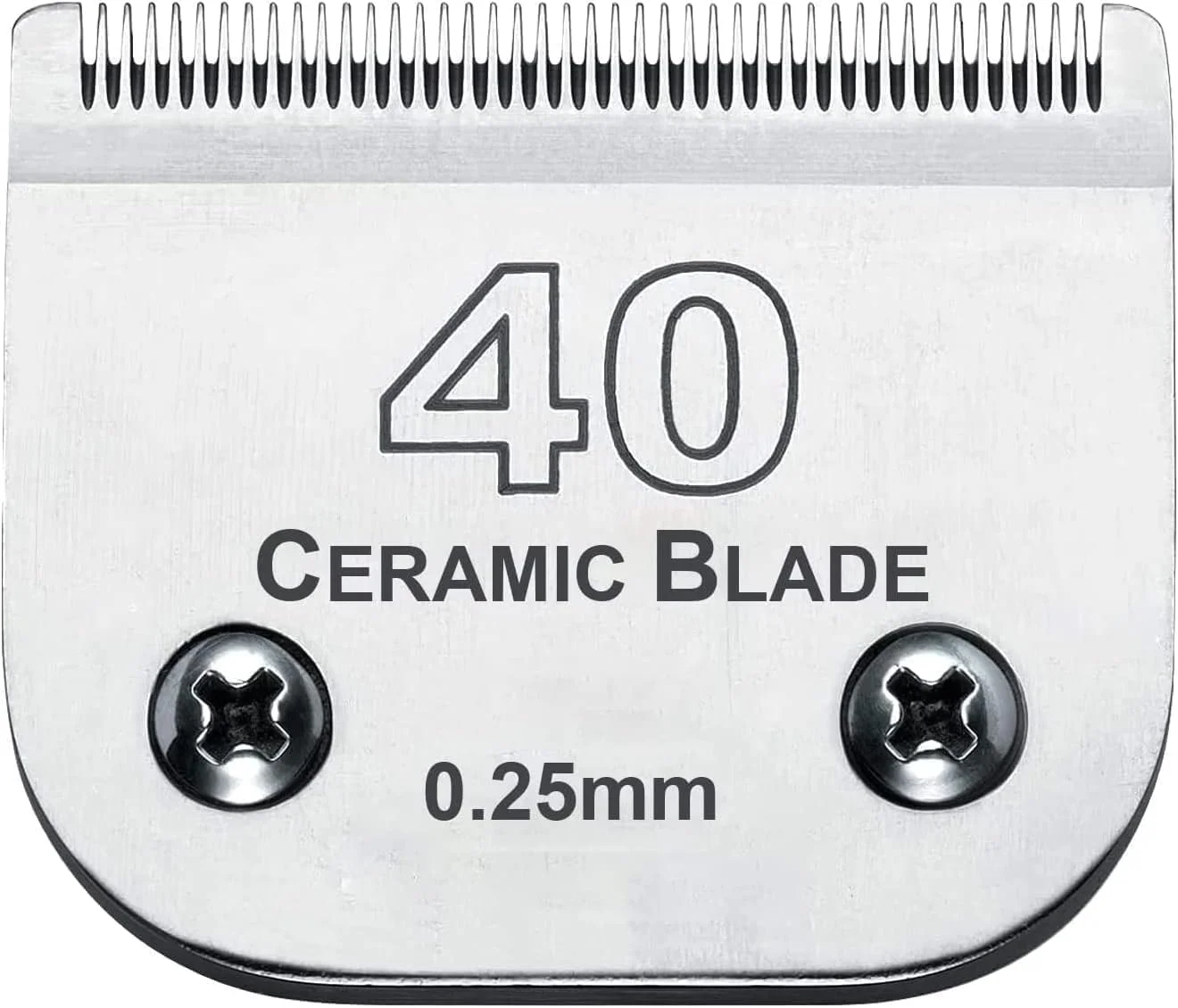 تیغه جایگزین ماشین اصلاح سگ Gzbdz شماره 40، سازگار با ماشین اصلاح سگ Andis/Wahl/Oster، تیغه سرامیکی جداشدنی و تیغه استیل ضد زنگ، سایز 40، طول برش 0.25 میلی متر