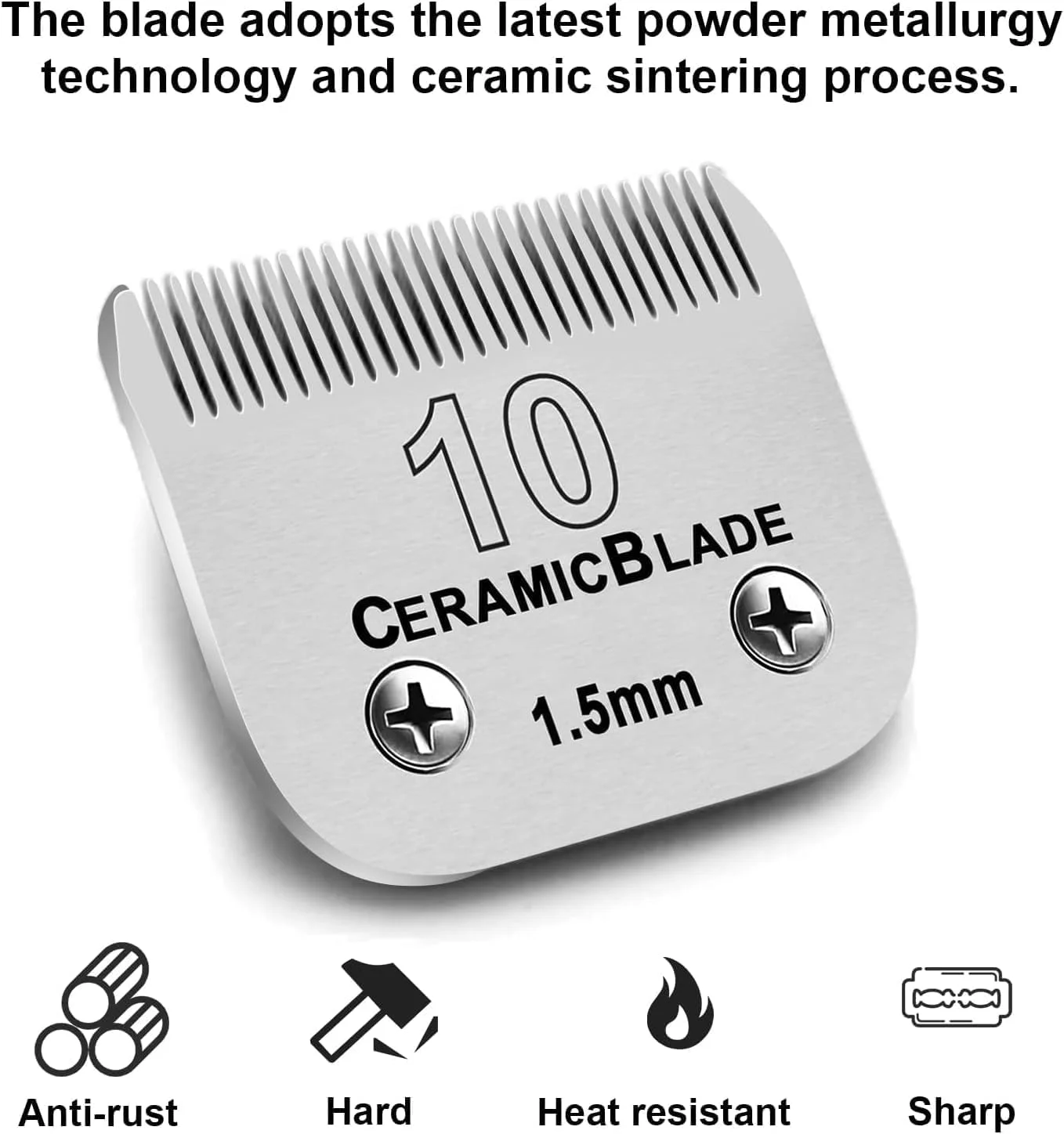 تیغه موزن سگ Gzbdz با 10 دندانه، سازگار با ماشین اصلاح سگ Andis، تیغه جداشدنی استیل ضد زنگ، سایز 10، طول برش 1/16 اینچ تیغه موزن سگ Gzbdz با 10 دندانه، سازگار با ماشین اصلاح سگ Andis، تیغه جداشدنی استیل ضد زنگ، سایز 10، طول برش 1/16 اینچ