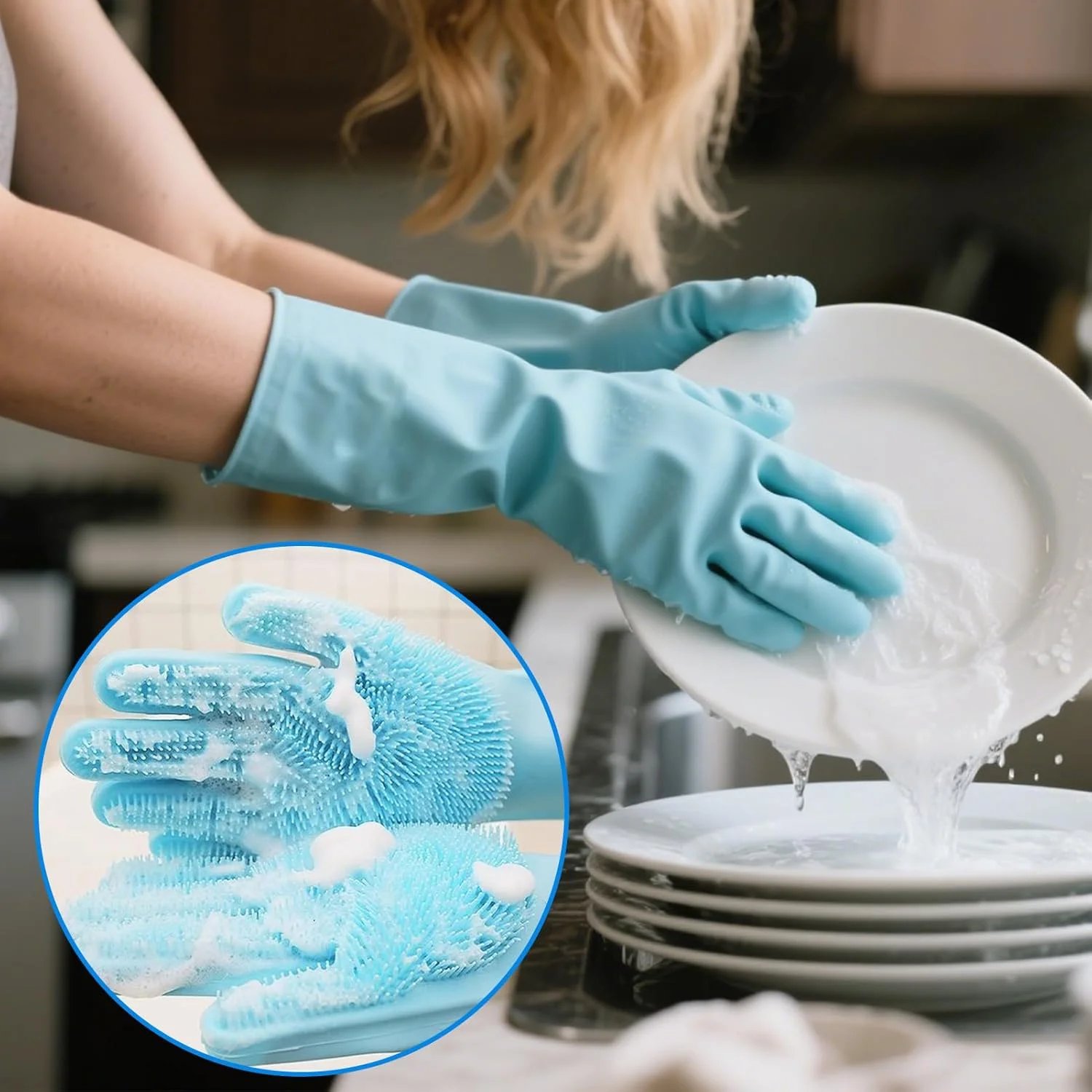 دستکش های نظافت حیوانات خانگی، دستکش های شستشوی سیلیکونی نظافت حیوانات خانگی | ابزارهای تمیز کننده موهای نرم برای ماساژ روزانه توله سگ بچه گربه دوش ظروف آموزش ماشین آشپزخانه حمام خانه