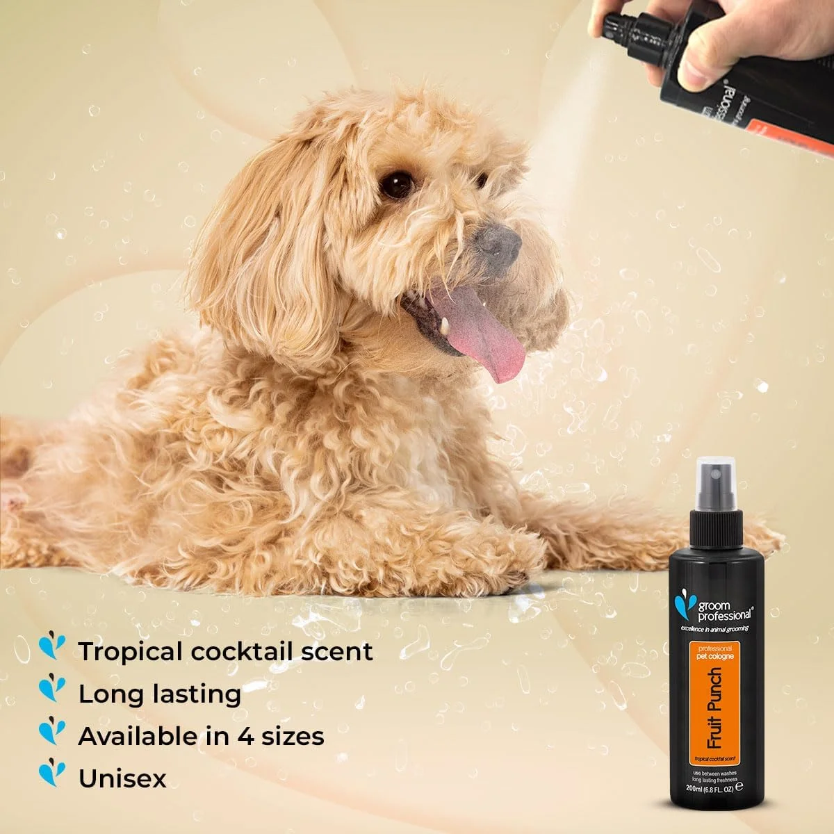 ادکلن سگ و گربه گروم پروفشنال با رایحه پانچ میوه - 200 میلی لیتر