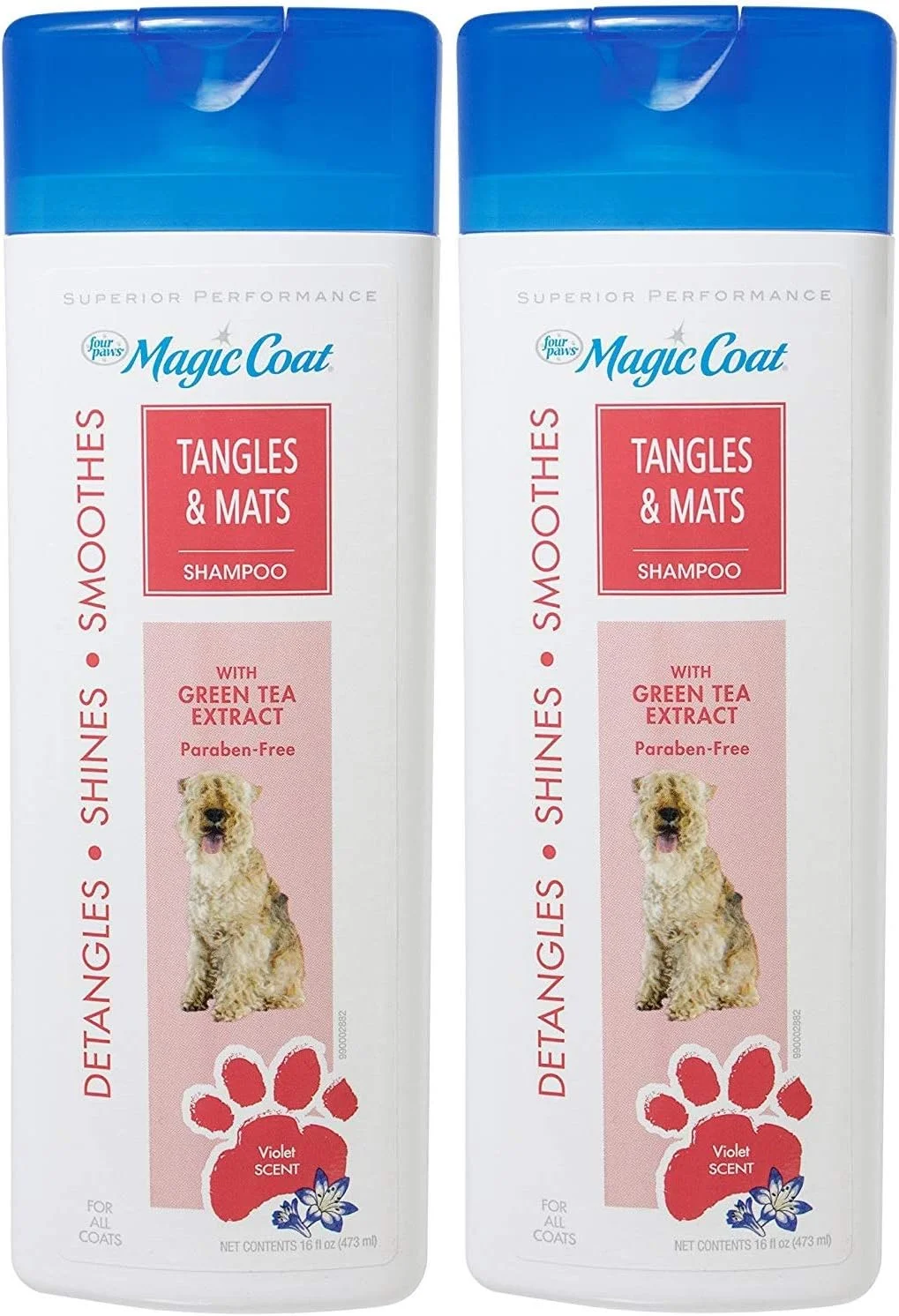 شامپو سگ Magic Coat برای گره خوردگی و باز کردن مو، بسته 2 عددی، 473 میلی لیتر در هر بطری