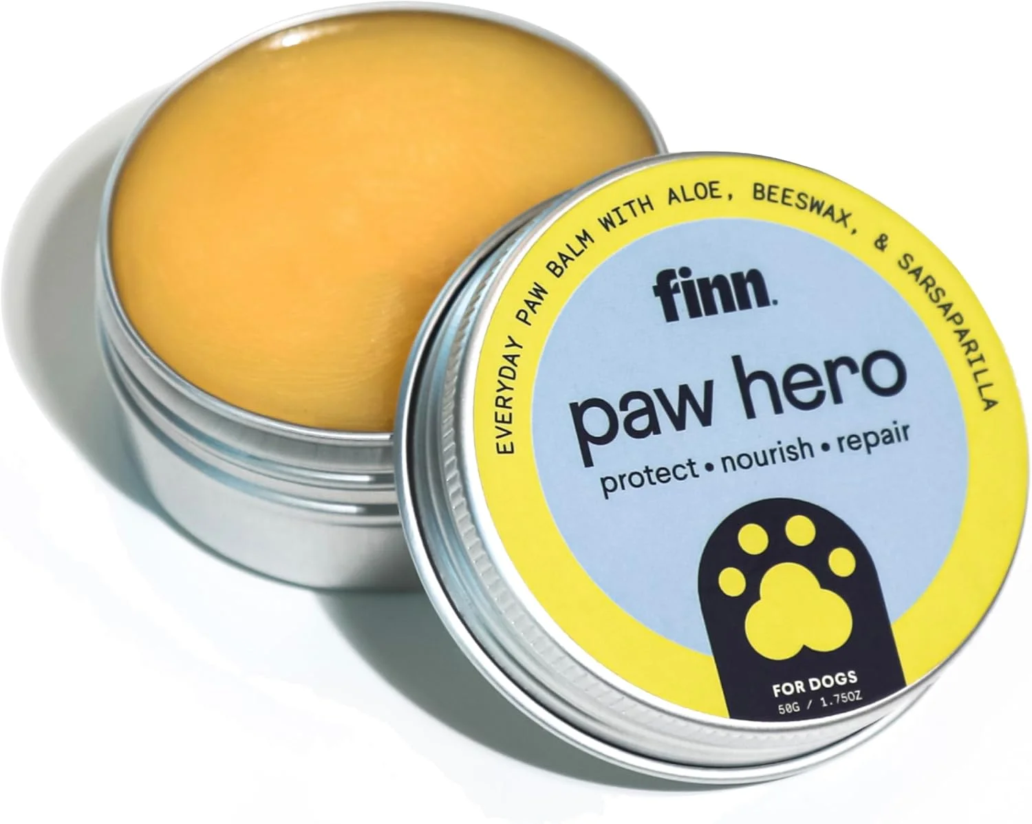 بالم پنجه سگ Finn Paw Hero - گیاهی، ایمن برای لیسیدن، مرطوب کننده و ترمیم کننده فوق العاده برای پنجه های خشک، ترک خورده و خارش دار
