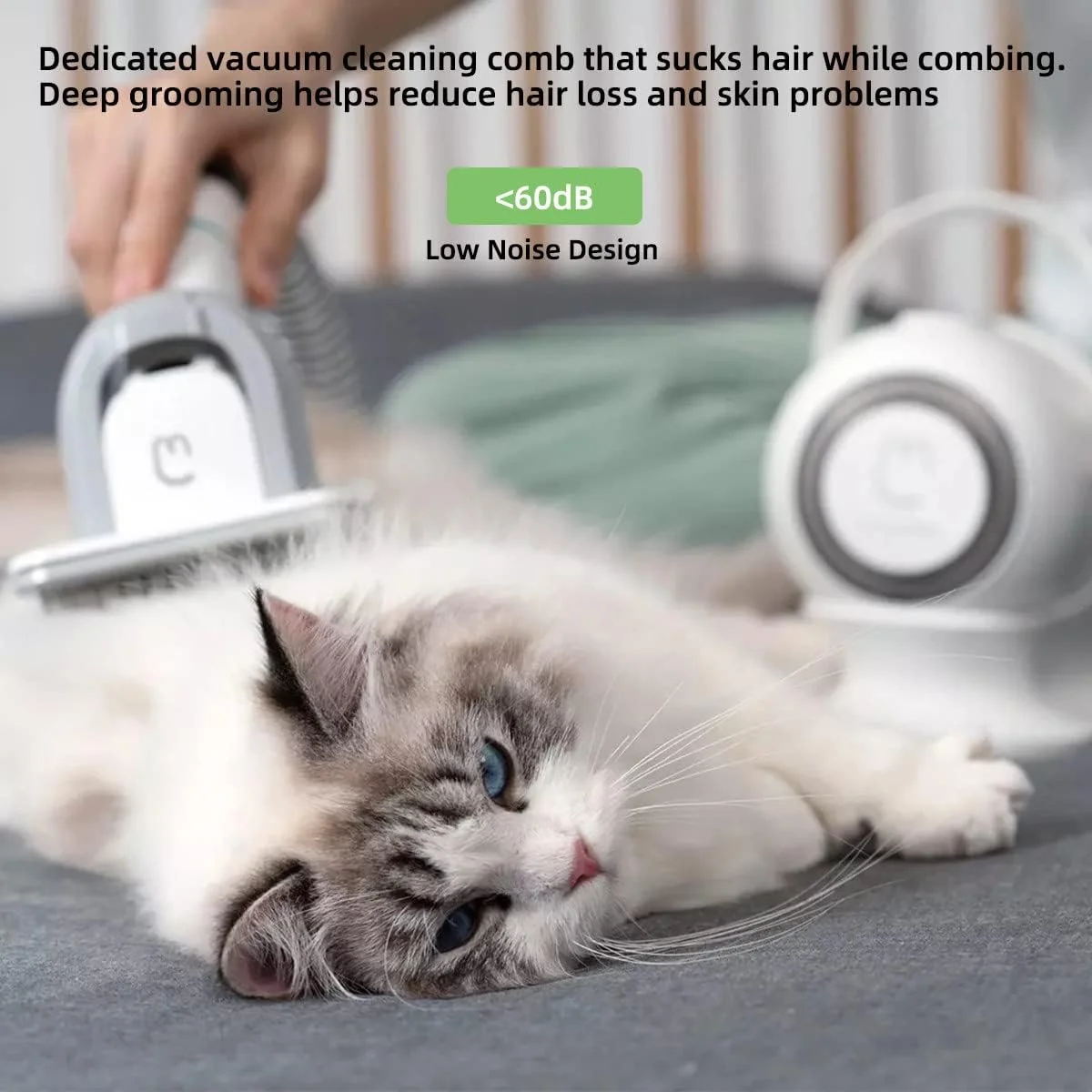 کیت نظافت چند منظوره حیوانات خانگی Faginx مدل 2022، جاروبرقی حیوانات خانگی به همراه ماشین اصلاح برقی موی حیوانات، برس نظافت حیوانات، شانه تنک کننده، برس تمیز کننده، سر جاروبرقی بی صدا برای سگ، گربه و سایر حیوانات