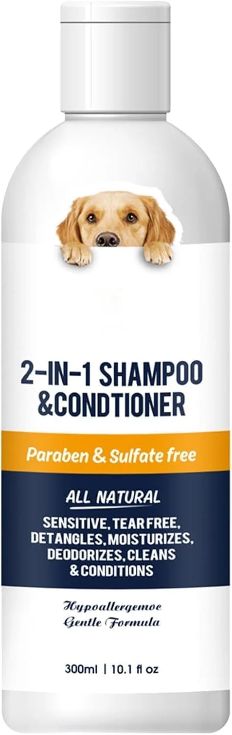 شامپو ضد خارش سگ و گربه FDTY با نرم کننده گیاهی سگ، کمک به کاهش خارش و لوسیون مرطوب کننده با ماندگاری طولانی