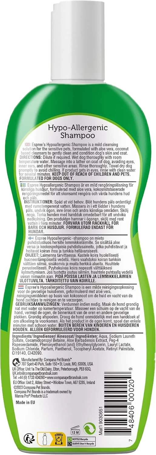 شامپو ضد حساسیت طبیعی اسپری برای سگ ها - 355 میلی لیتر شامپو ضد حساسیت طبیعی اسپری برای سگ ها - 355 میلی لیتر