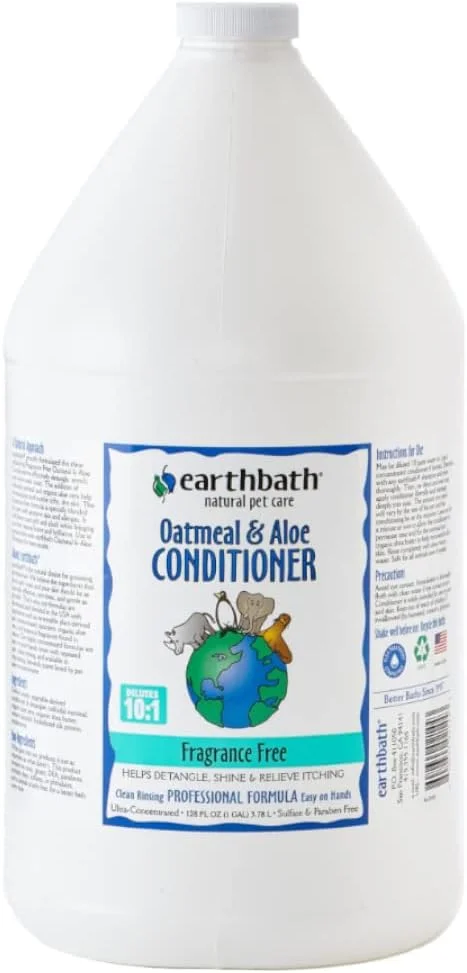 نرم کننده جو دوسر و آلوئه ورا بدون عطر Earthbath برای حیوانات خانگی - شامپو نرم کننده سگ 1 گالن