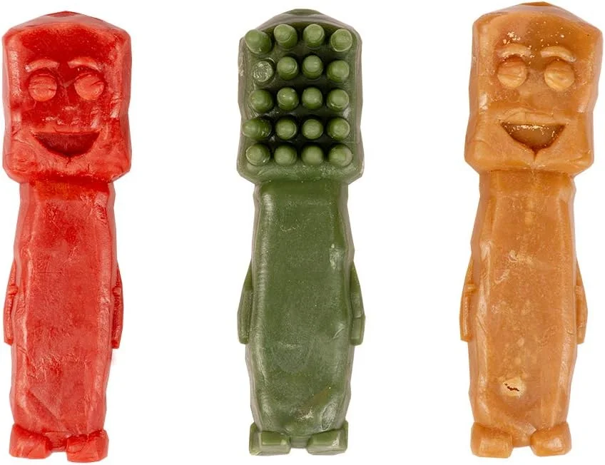 تشویقی گیاهی سگ Duvo+ Garden Bites مدل Toby Toothbrush سایز S-5cm بسته 50 عددی رنگارنگ