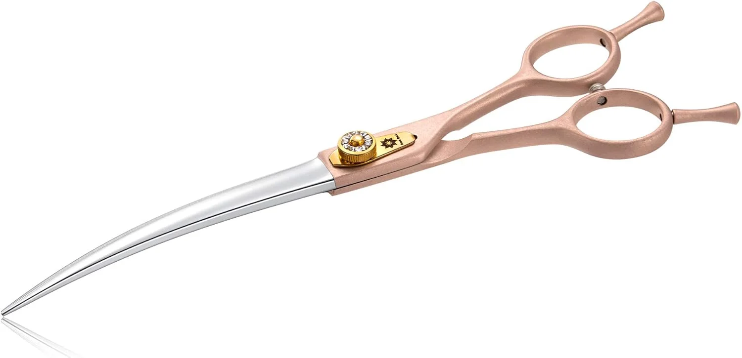 قیچی آرایشگری حرفه ای حیوانات خانگی Dream Reach سایز 7 اینچ، فولاد ژاپنی 440C، شامل قیچی های صاف، منحنی، اره ای و چانکر برای سگ، گربه و سایر حیوانات خانگی (ست قیچی آرایشگری 7 اینچی 02) قیچی آرایشگری حرفه ای حیوانات خانگی Dream Reach سایز 7 اینچ، فولاد ژاپنی 440C، شامل قیچی های صاف، منحنی، اره ای و چانکر برای سگ، گربه و سایر حیوانات خانگی (ست قیچی آرایشگری 7 اینچی 02)