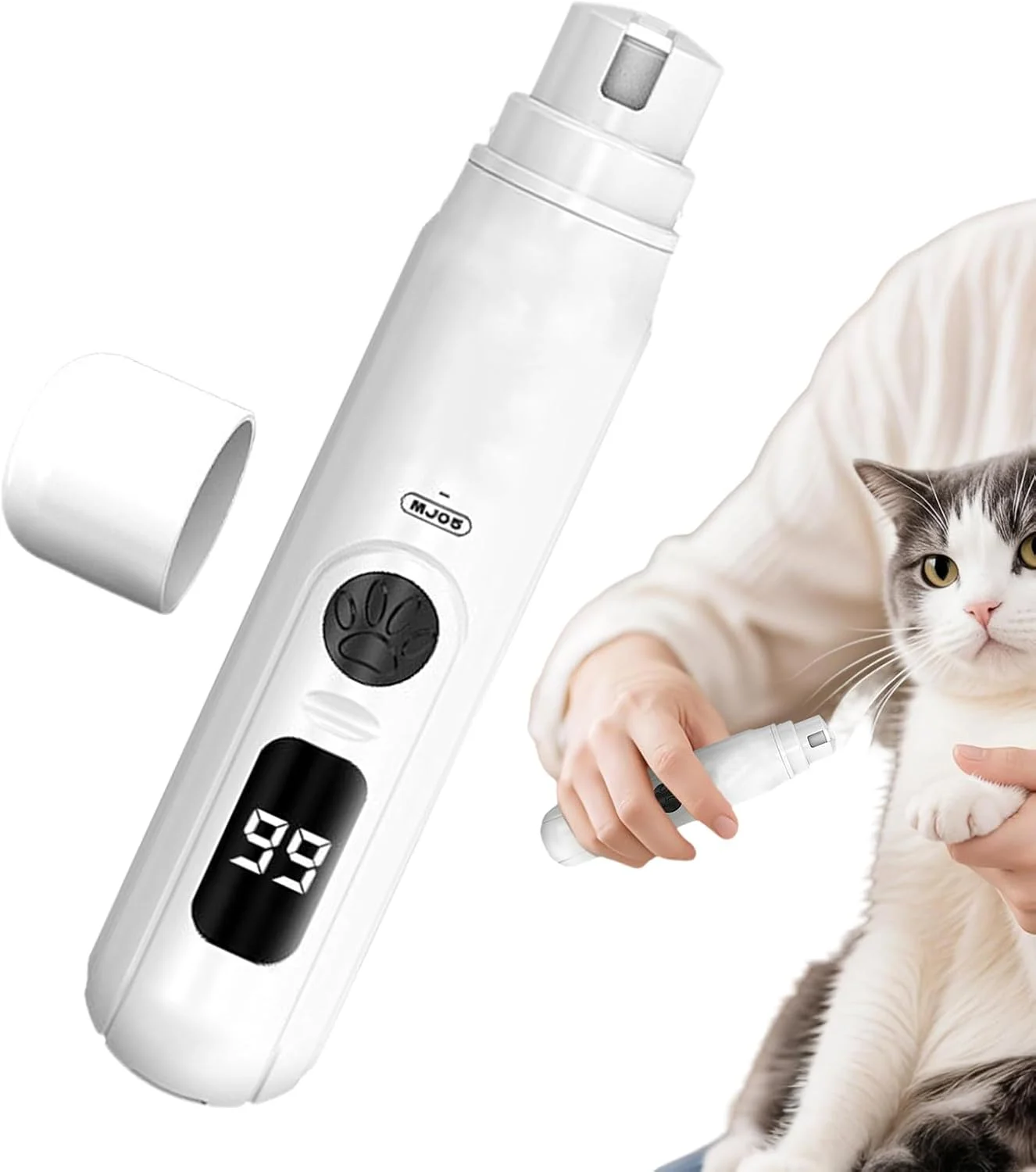 سوهان ناخن برقی سگ - دستگاه سنگ زنی برقی ناخن سگ برای اصلاح ناخن - لوازم حیوانات خانگی قابل شارژ با 3 سرعت برای اصلاح پنجه در خانه، مسافرت، گربه، بچه گربه، توله سگ، حیوانات کوچک، متوسط و بزرگ