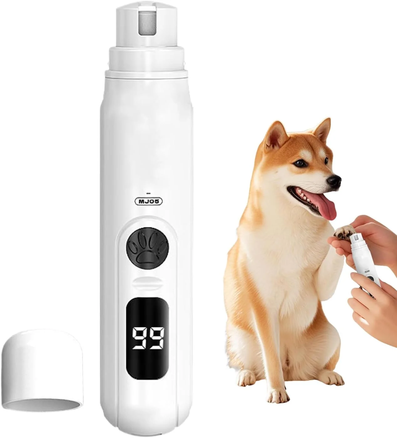 سوهان ناخن حیوانات خانگی - سوهان ناخن برقی و بی صدا برای توله سگ | لوازم حیوانات خانگی قابل شارژ با 3 سرعت برای اصلاح ناخن در خانه و مسافرت برای گربه ها، بچه گربه ها، توله سگ ها و حیوانات کوچک، متوسط و بزرگ