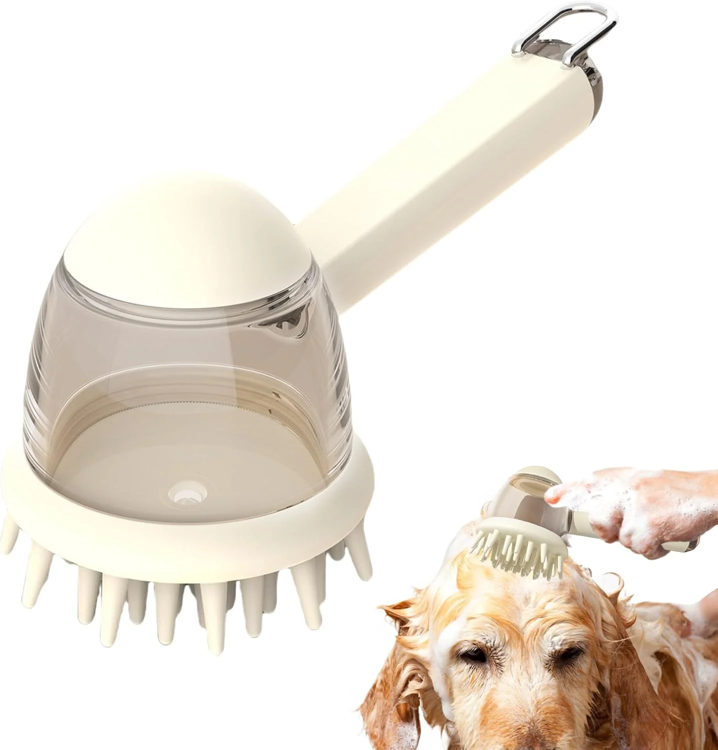 برس دوش سگ - برس پخش کننده شامپو گربه و اسکرابر مو | ابزار ماساژ تمیز کننده عمیق لوازم حیوانات خانگی برای مراقبت روزانه حمام مسافرتی خانگی حمام کردن توله سگ و بچه گربه