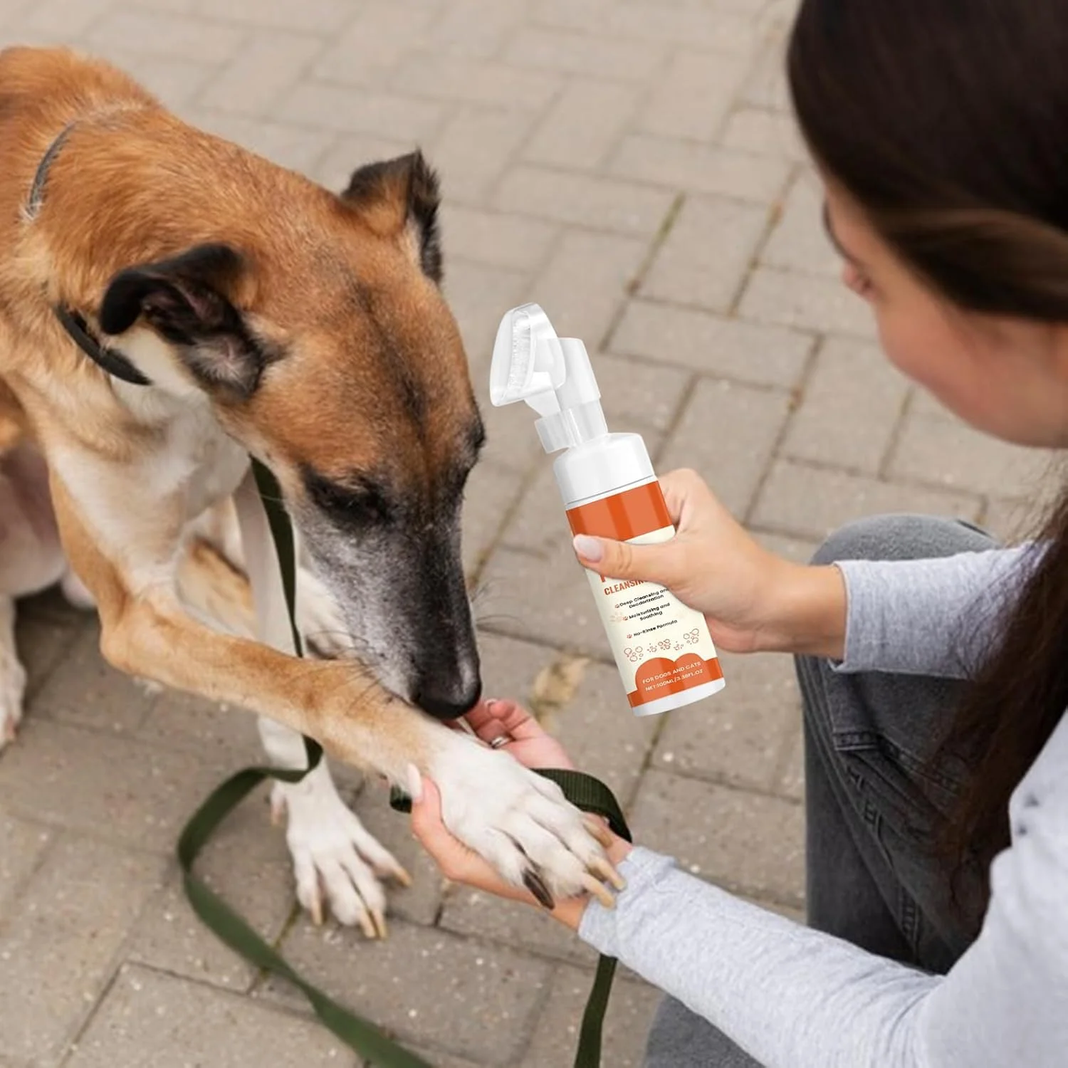 تمیز کننده پای سگ | تمیز کننده پنجه توله سگ | فوم تمیز کننده 100 میلی لیتری با برس نرم برای شستشو، نظافت، مراقبت از پوست، حمام کردن توله سگ در خانه، مسافرت و اسپا تمیز کننده پای سگ | تمیز کننده پنجه توله سگ | فوم تمیز کننده 100 میلی لیتری با برس نرم برای شستشو، نظافت، مراقبت از پوست، حمام کردن توله سگ در خانه، مسافرت و اسپا