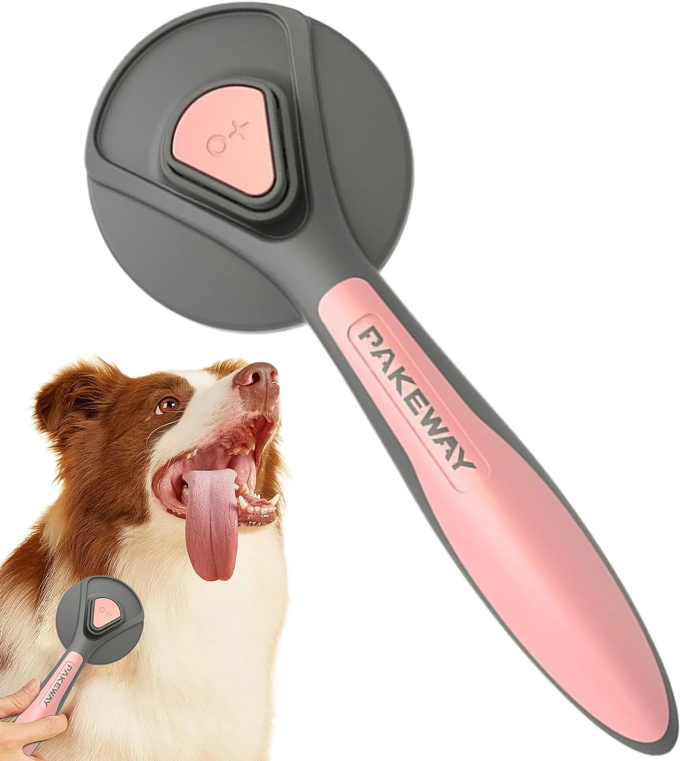Cat Comb for Shedding,Self Cleaning Groomer | Kitten Hair Remover Grooming Bath Brush | for Short Long Daily Home Travel Indoor Puppy Bunny Horses Small Medium Large All Breeds