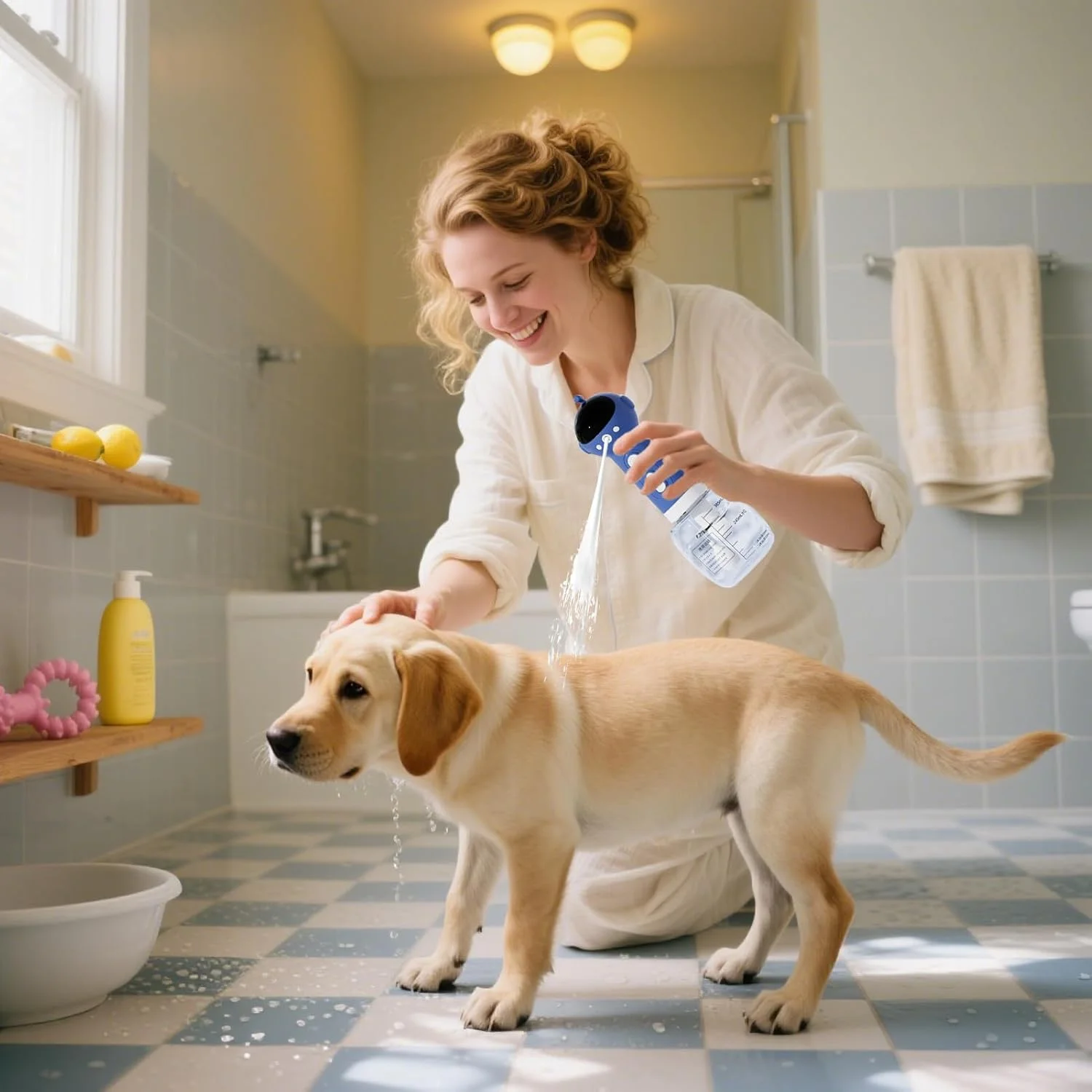 Dog Shampoo Dispenser,Dog Shower Washing Shampoo Foamer - Compact Supplies Grooming Tool with Spray Function for Home Salon Outdoor Garden Sink Shower Washing