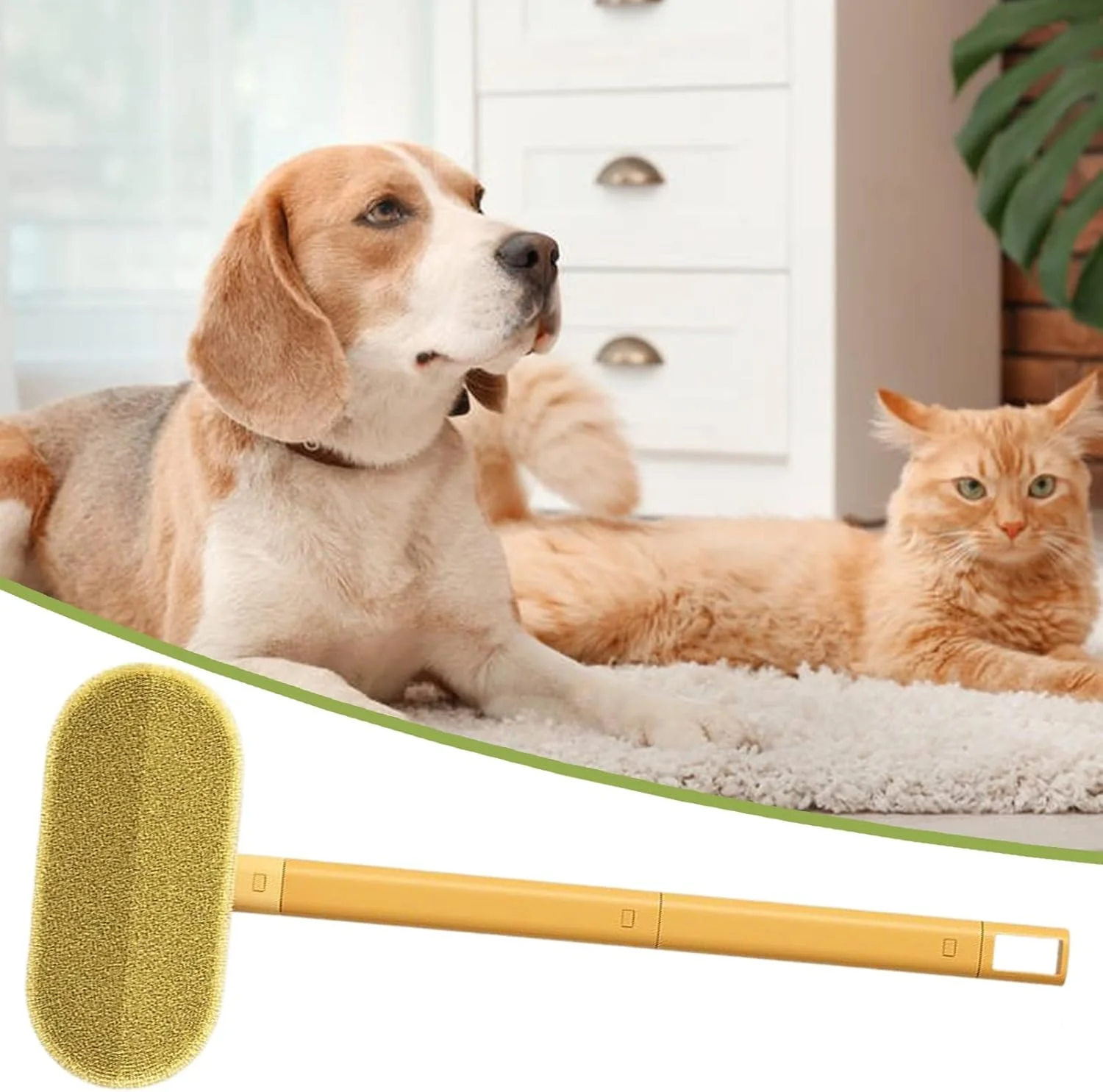 از بین برنده موی حیوانات خانگی برای لباسشویی - ابزار از بین برنده موی حیوانات خانگی برای گربه و سگ - لوازم تمیز کننده دسته بلند قابل استفاده مجدد برای مبلمان آپارتمان، زیرانداز، لباس، فرش، تخت و کاناپه