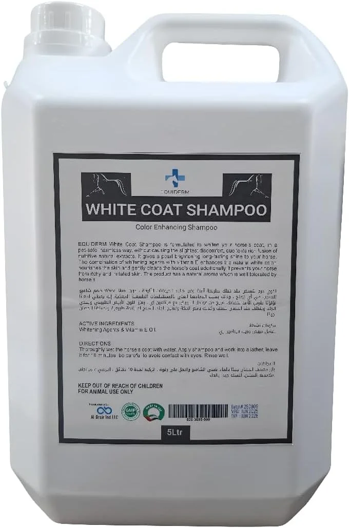 شامپو حیوانات اکویدرم، مراقبت طبیعی از پوست و پوشش سفید، 5 لیتر، فرمول عصاره بابونه I